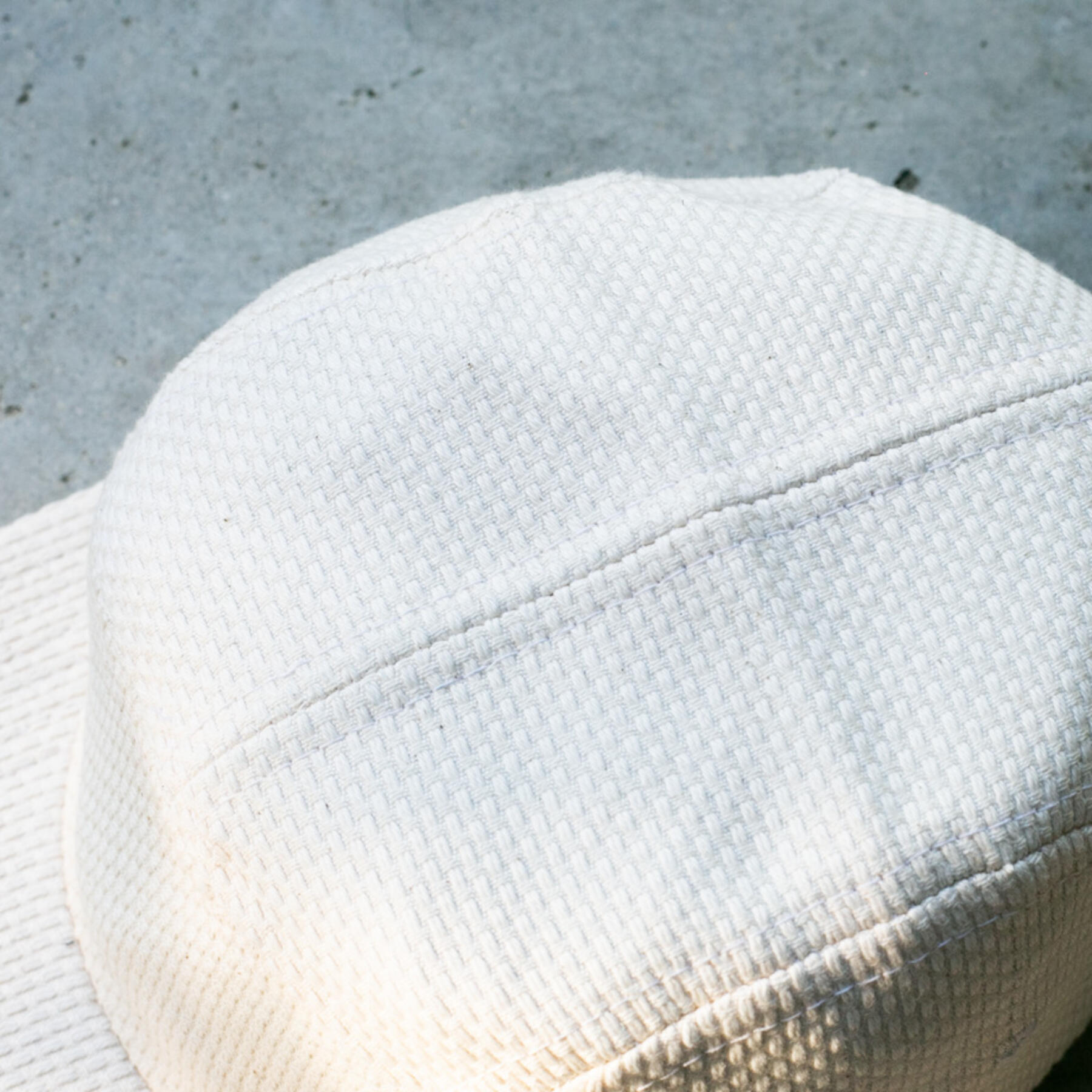 gustin camp hat - monster sashiko natural