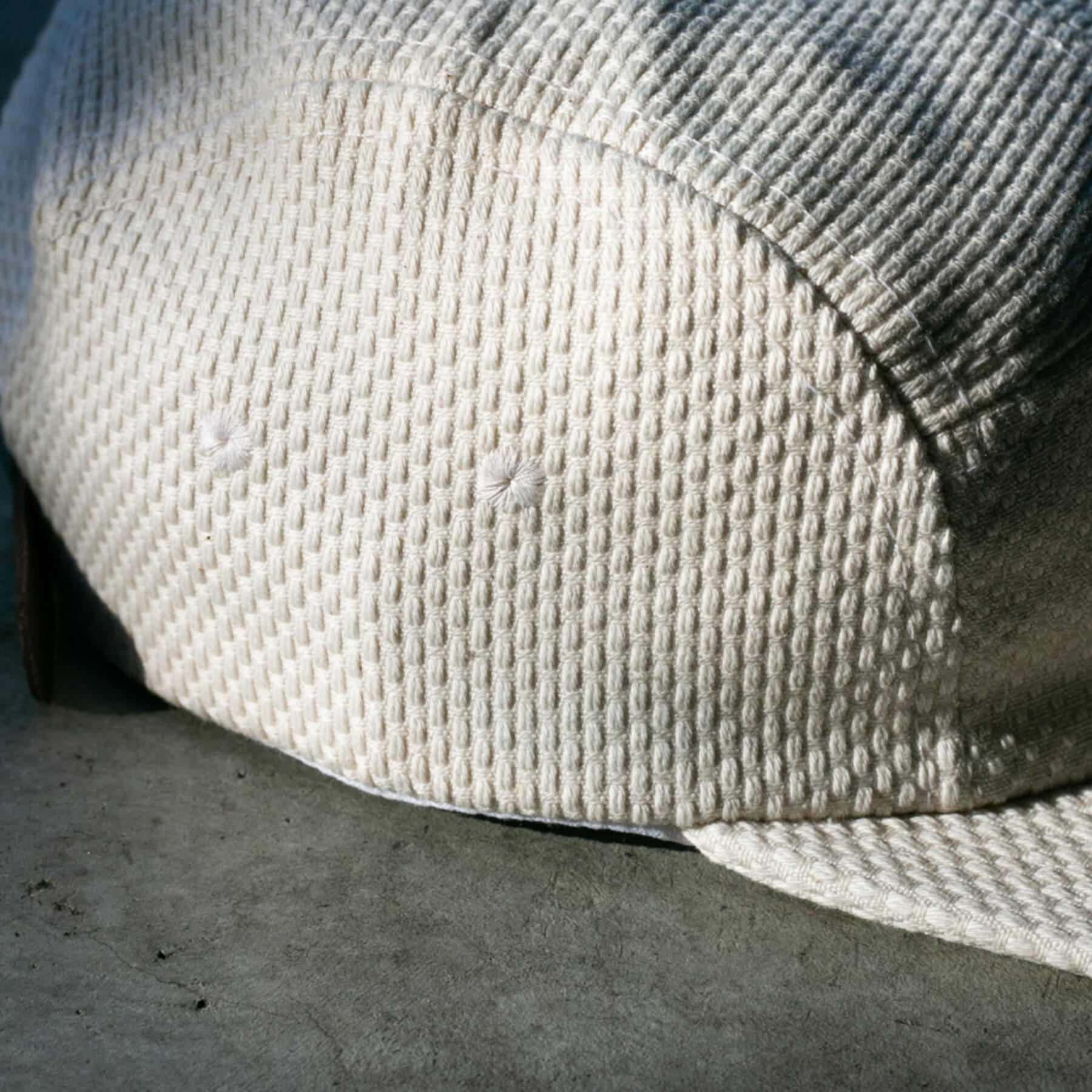 gustin camp hat - monster sashiko natural