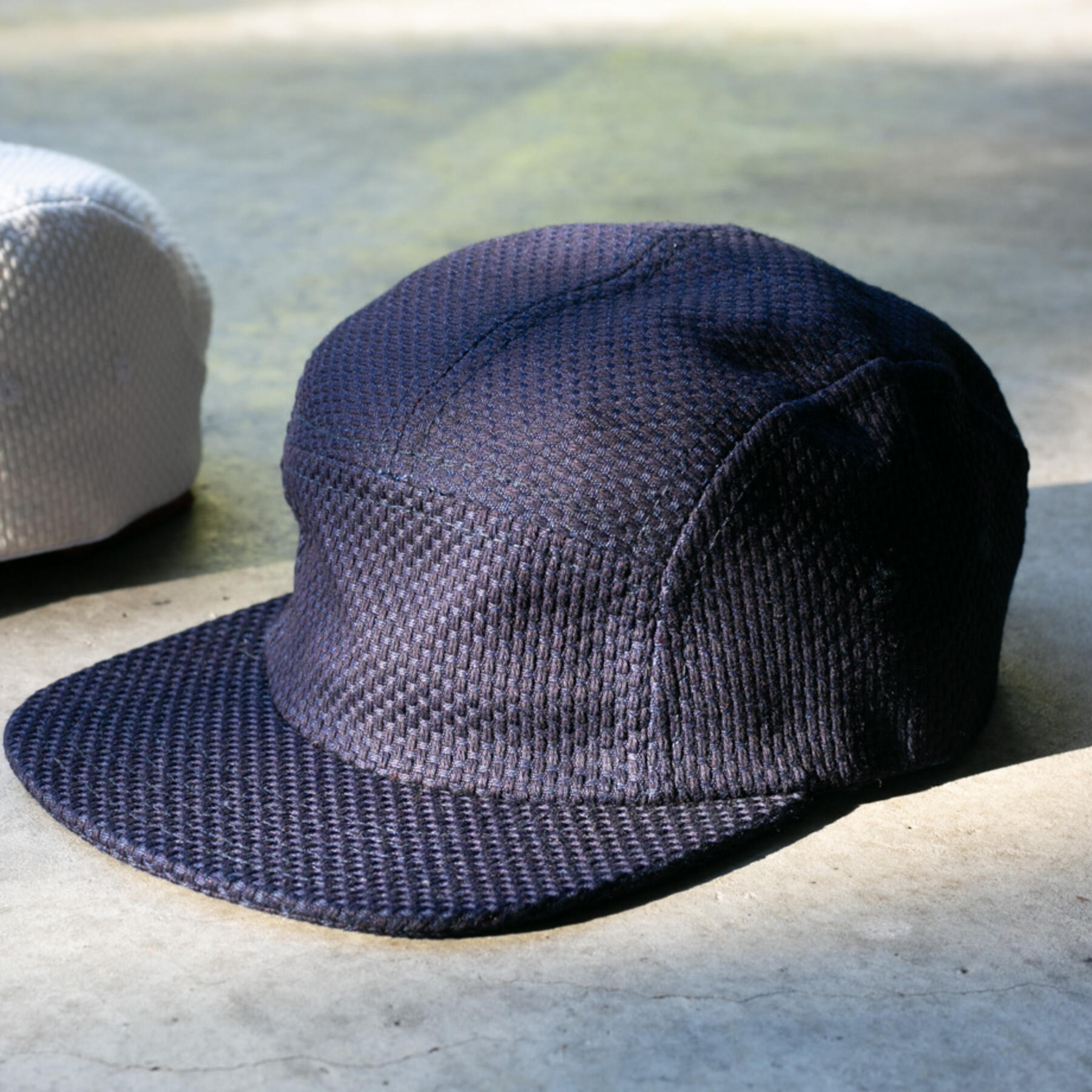 gustin camp hat - monster sashiko indigo