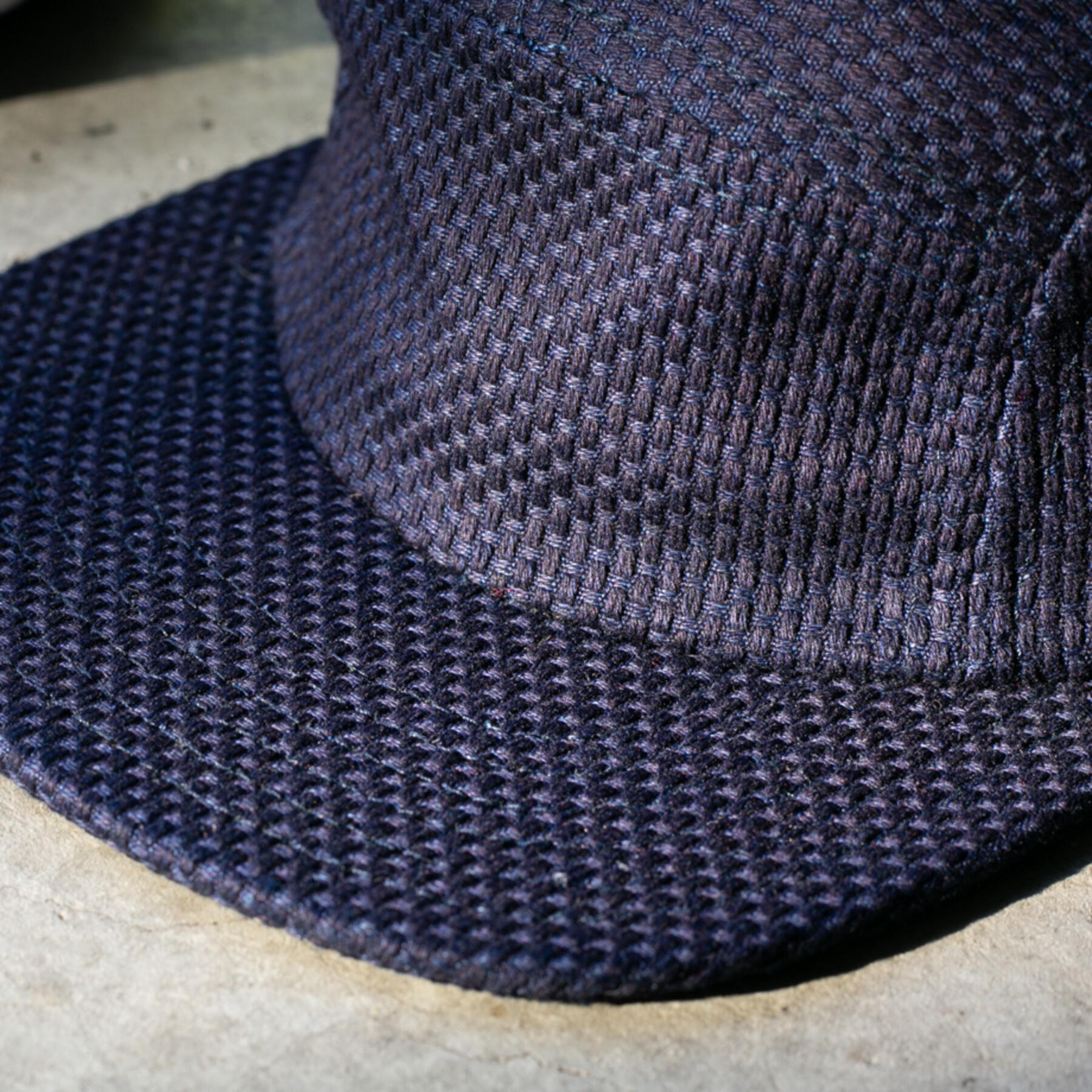gustin camp hat - monster sashiko indigo