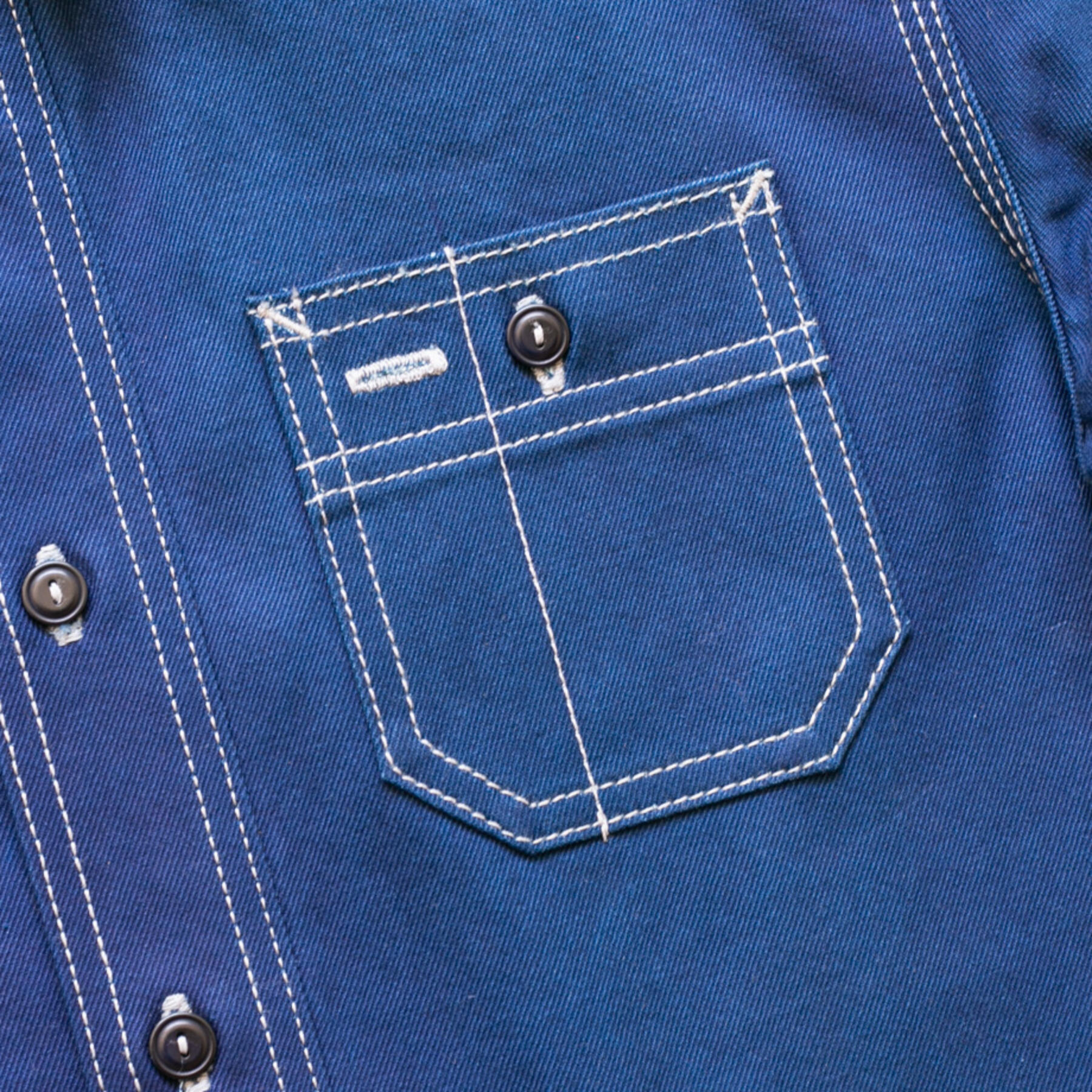 gustin #152 indigo overdye selvedge workshirt