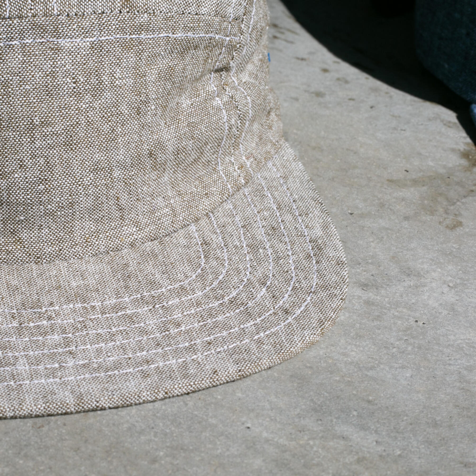 gustin camp hat - slub chambray olive