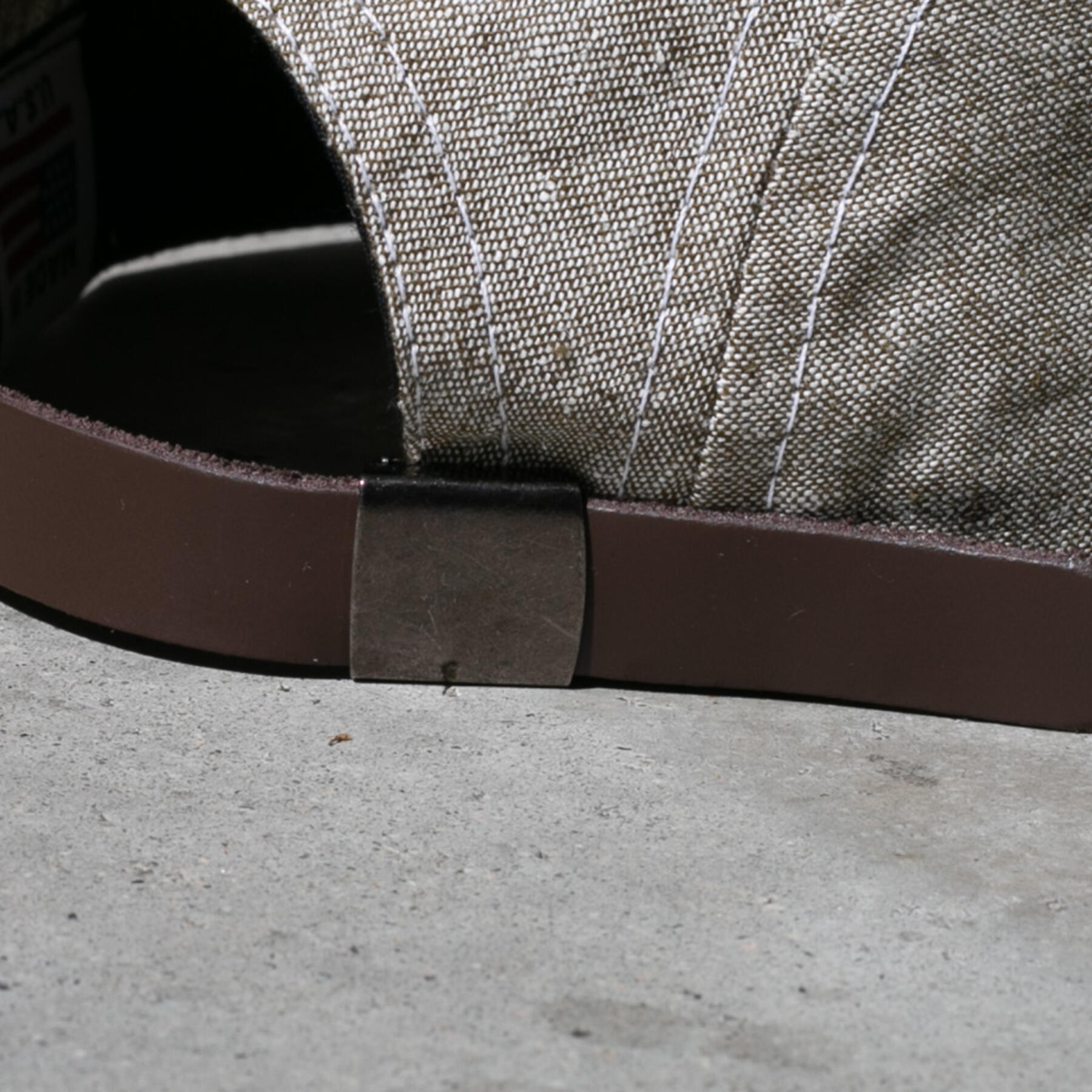 gustin camp hat - slub chambray olive
