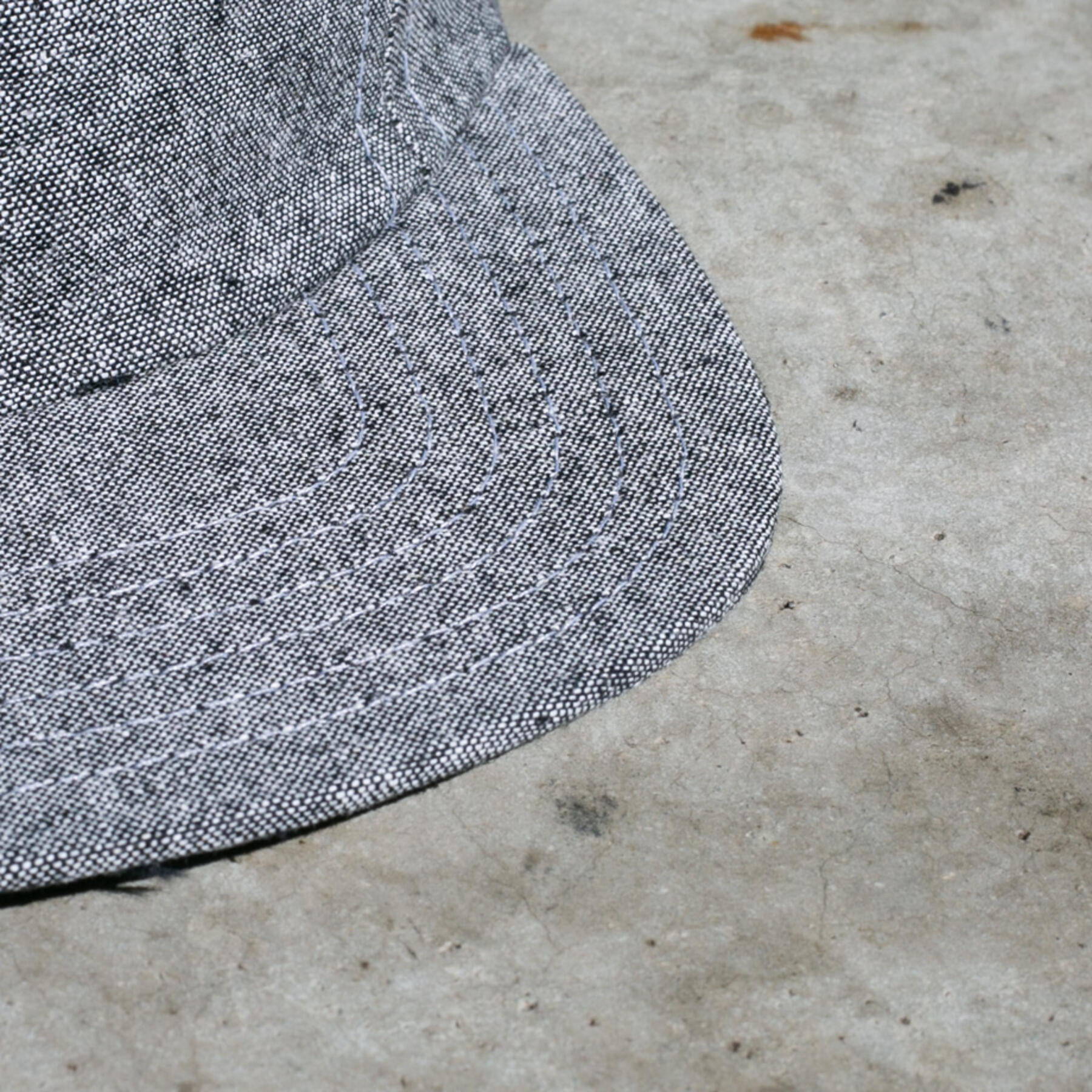 gustin camp hat - slub chambray black