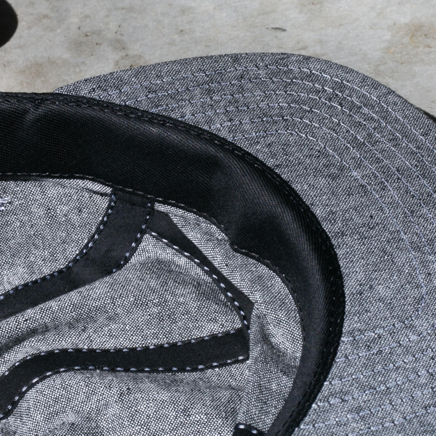 gustin camp hat - slub chambray black