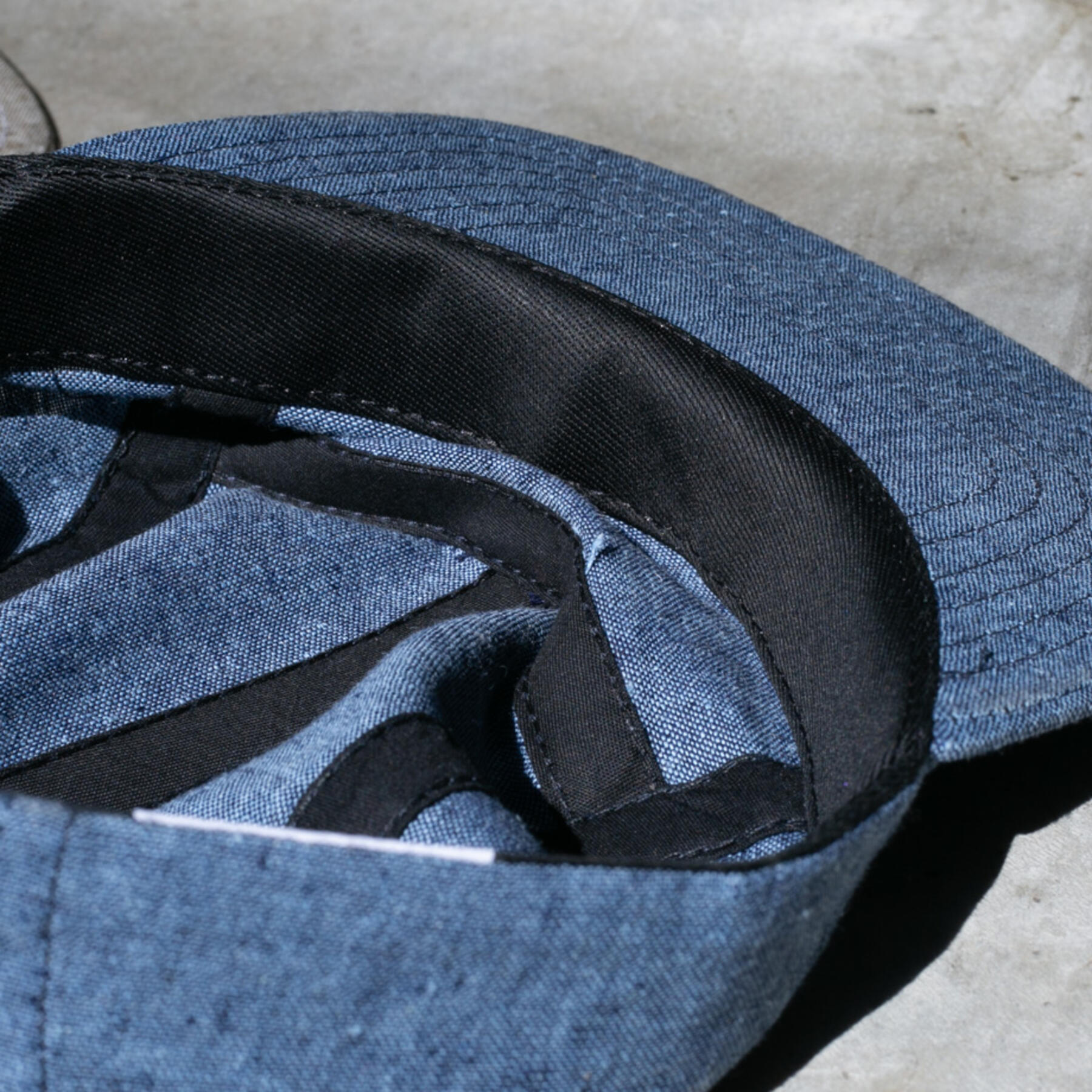 gustin camp hat - slub chambray blue
