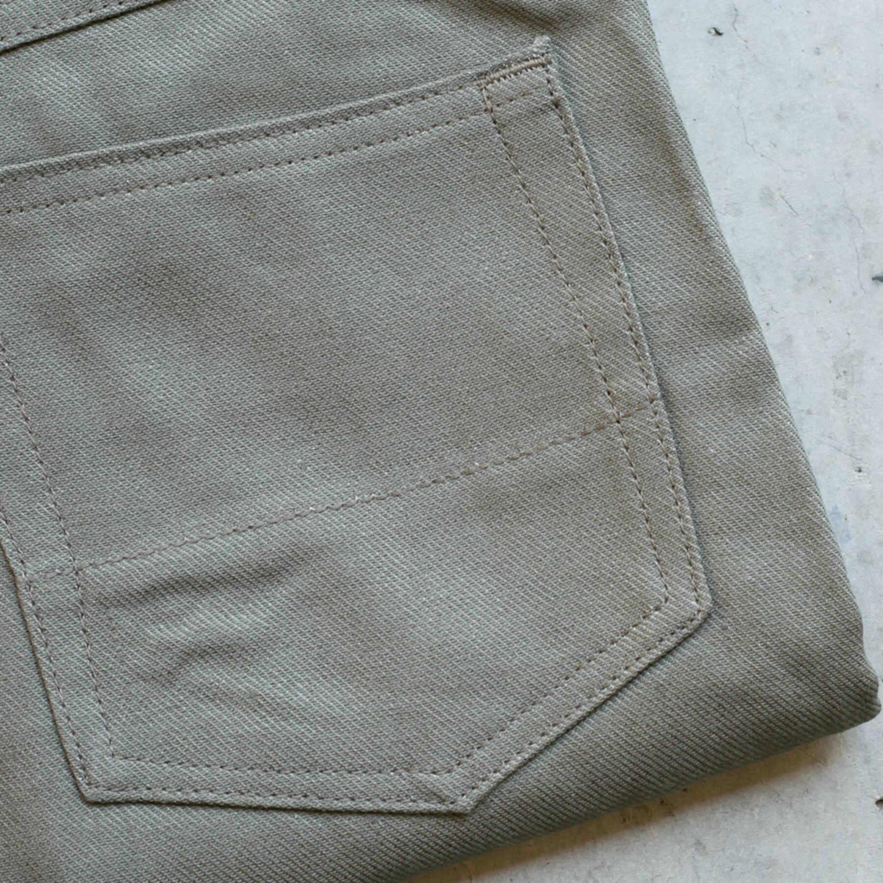 gustin #300 japan rustic twill 5 pocket - olive drab