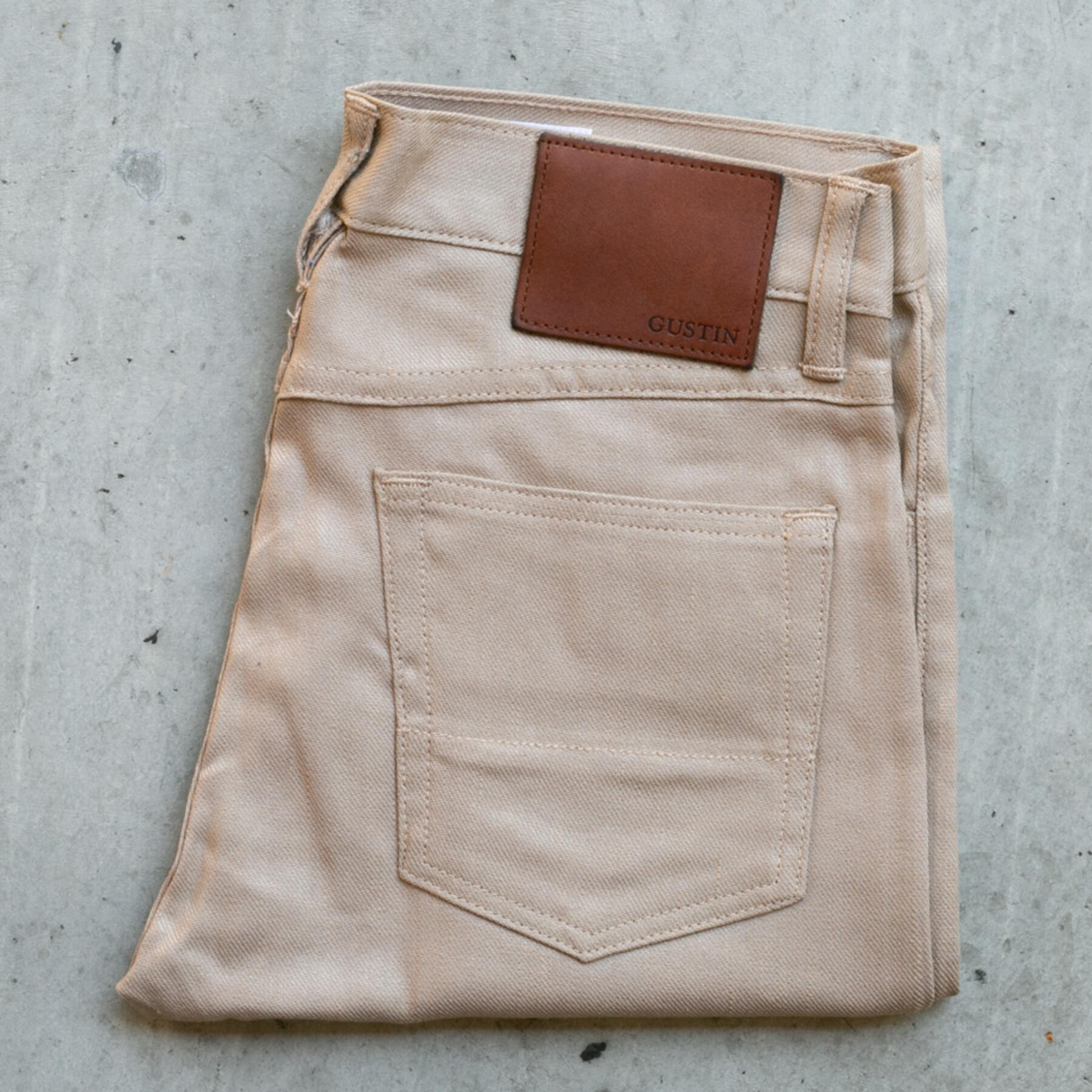 gustin #301 japan rustic twill 5 pocket - khaki