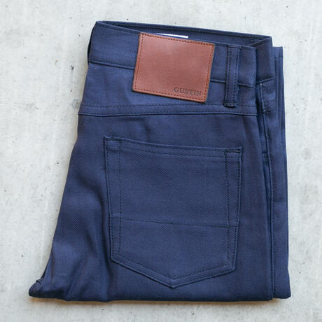 gustin #302 japan rustic twill 5 pocket - navy