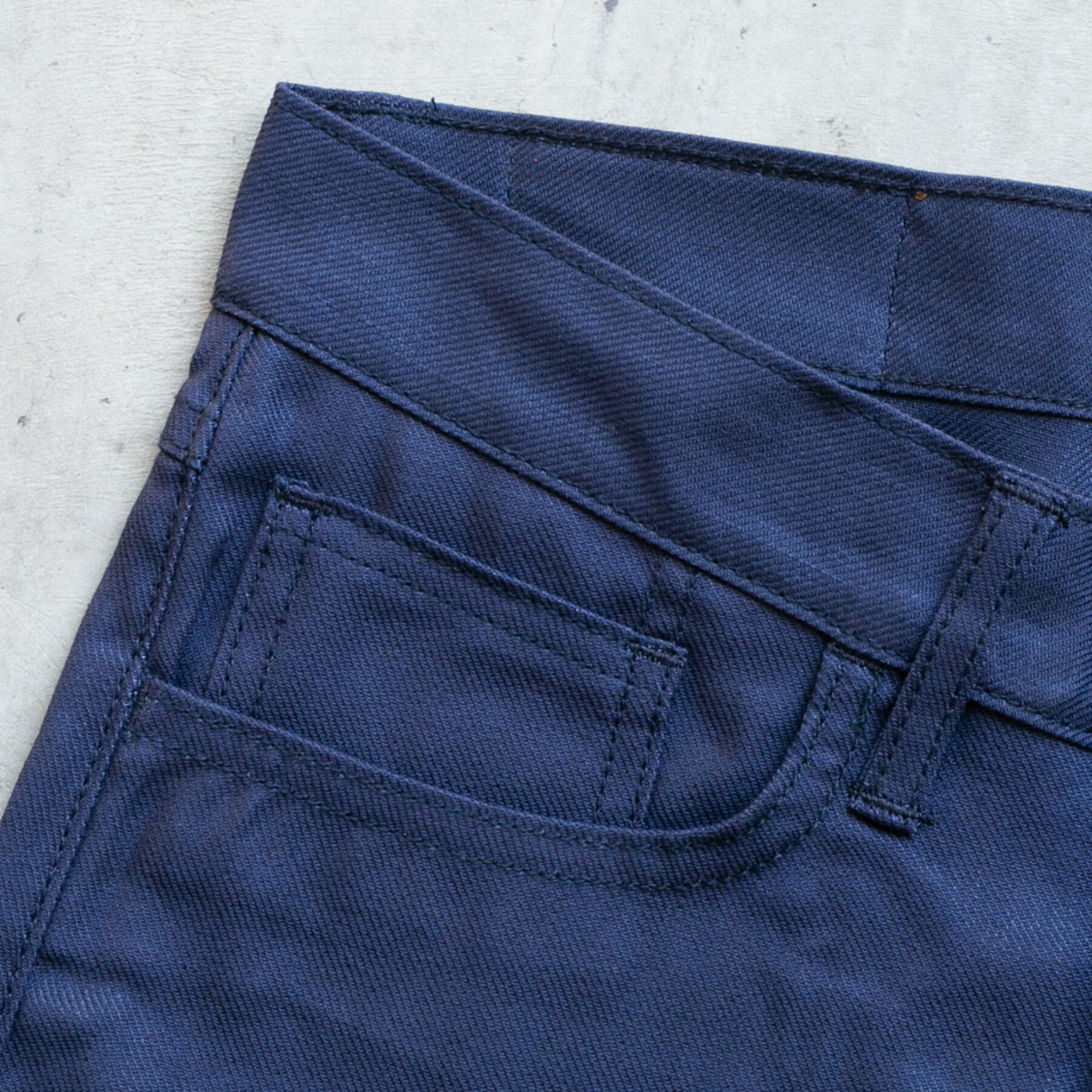 gustin #302 japan rustic twill 5 pocket - navy