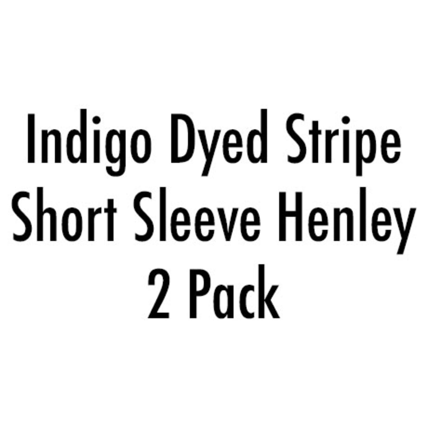 gustin indigo dyed stripe short sleeve henley 2 pack