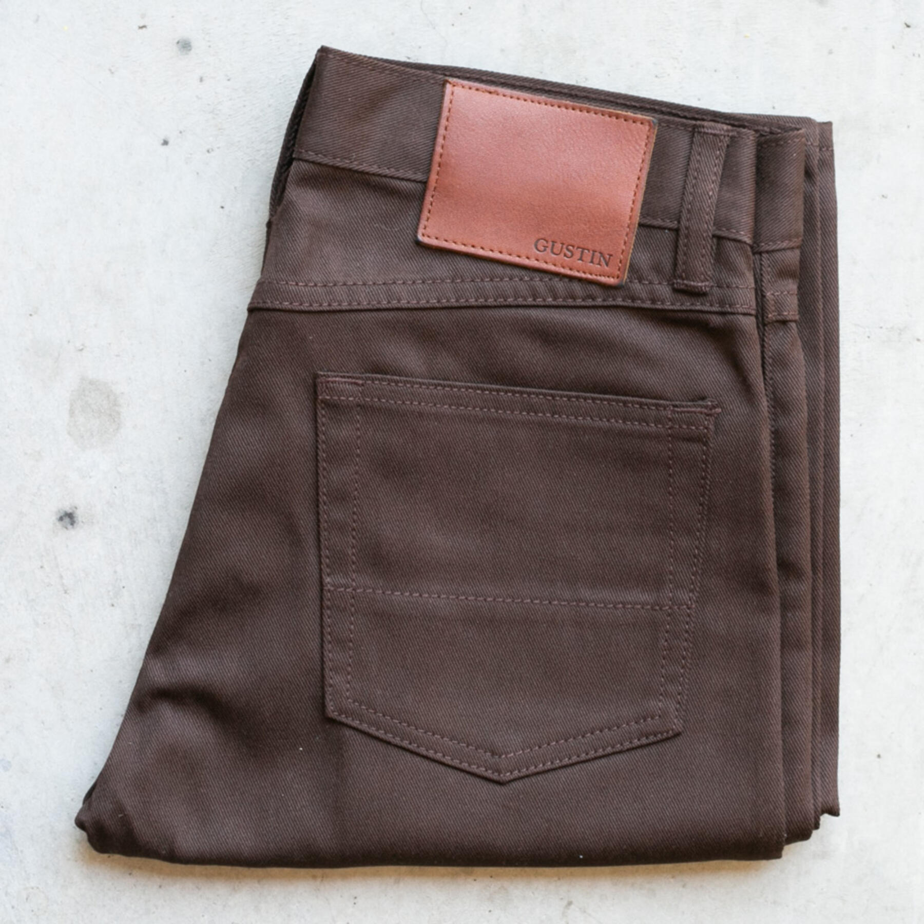 gustin #305 repro skater twill 5 pocket - brown
