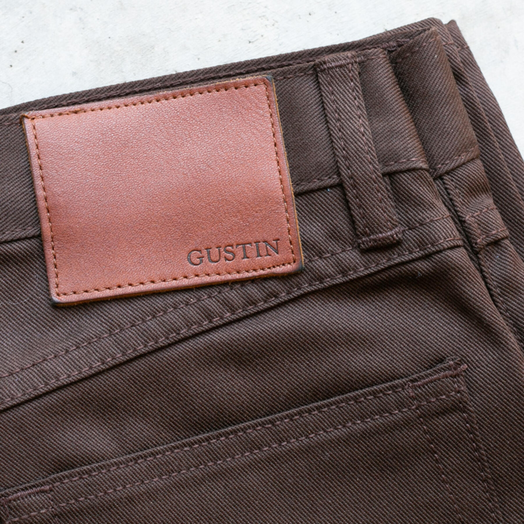 gustin #305 repro skater twill 5 pocket - brown