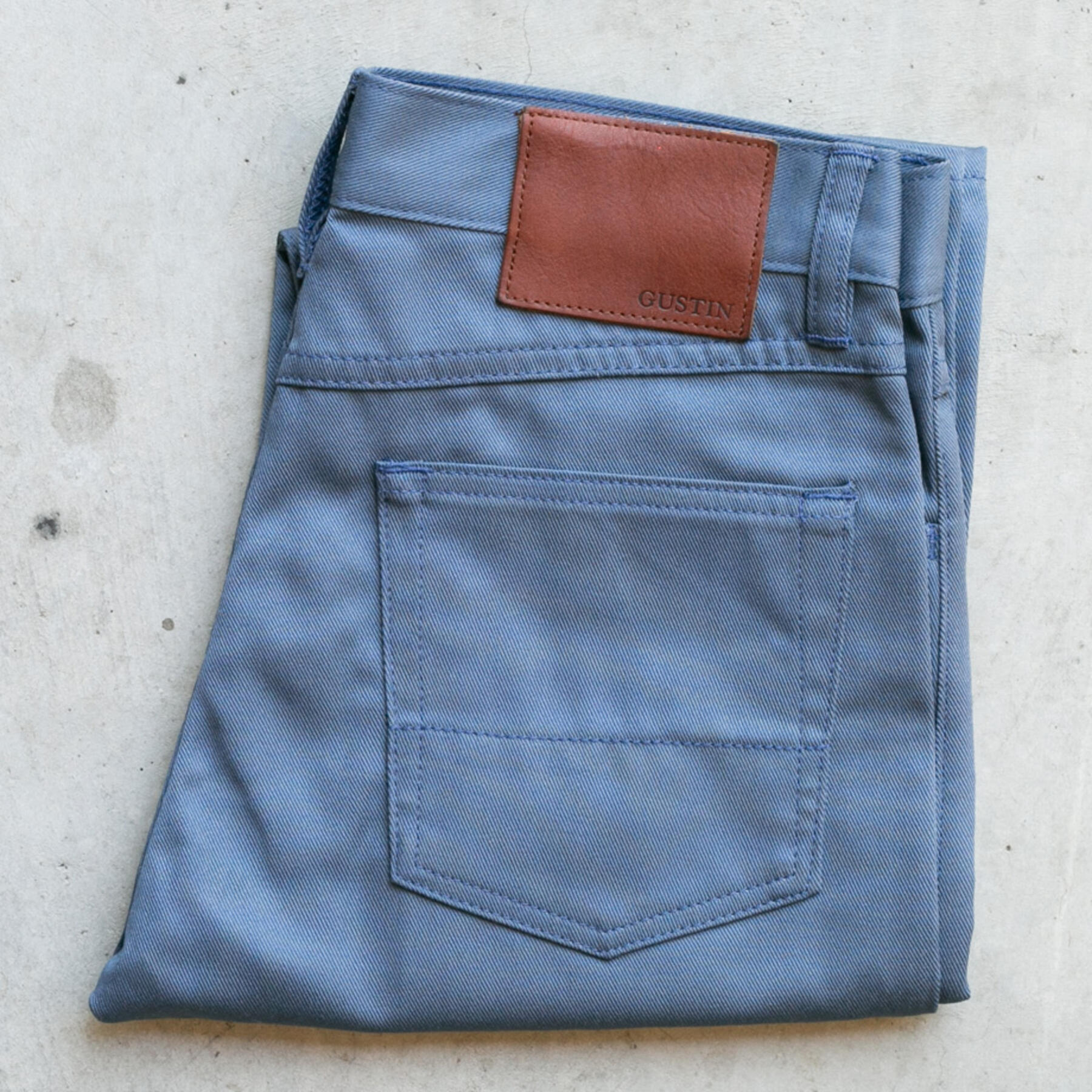 gustin #307 repro skater twill 5 pocket - slate blue