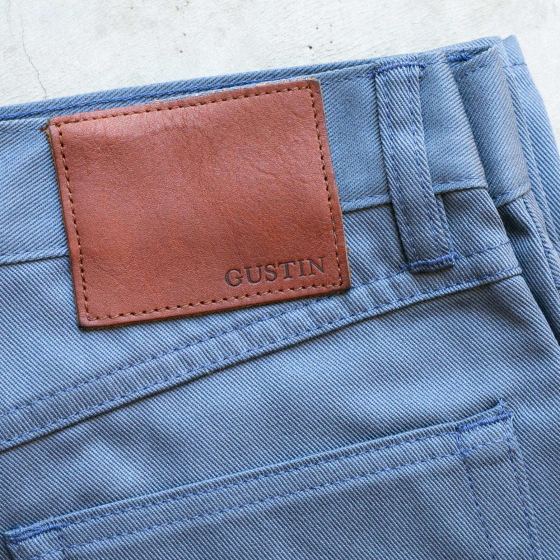 gustin #307 repro skater twill 5 pocket - slate blue
