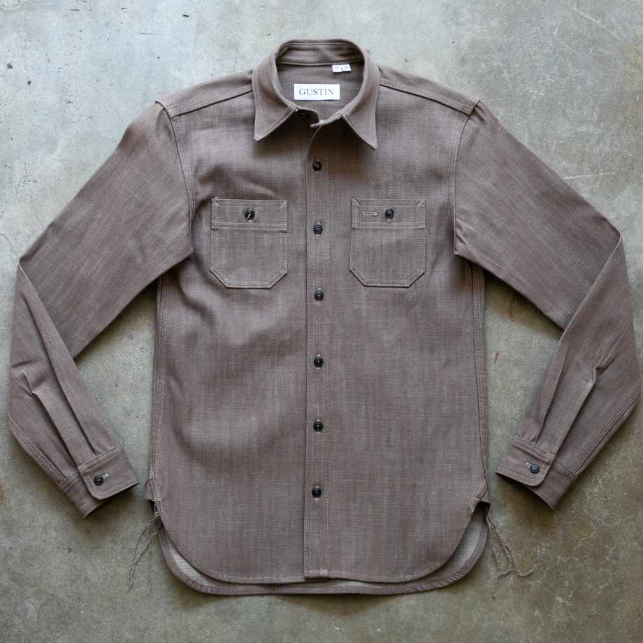 AUTUMN WORK SHIRT RUST XL オータム フリースシャツ Red Kap×US/Shit Happens Patched L/S Loose Fit Work Shirt