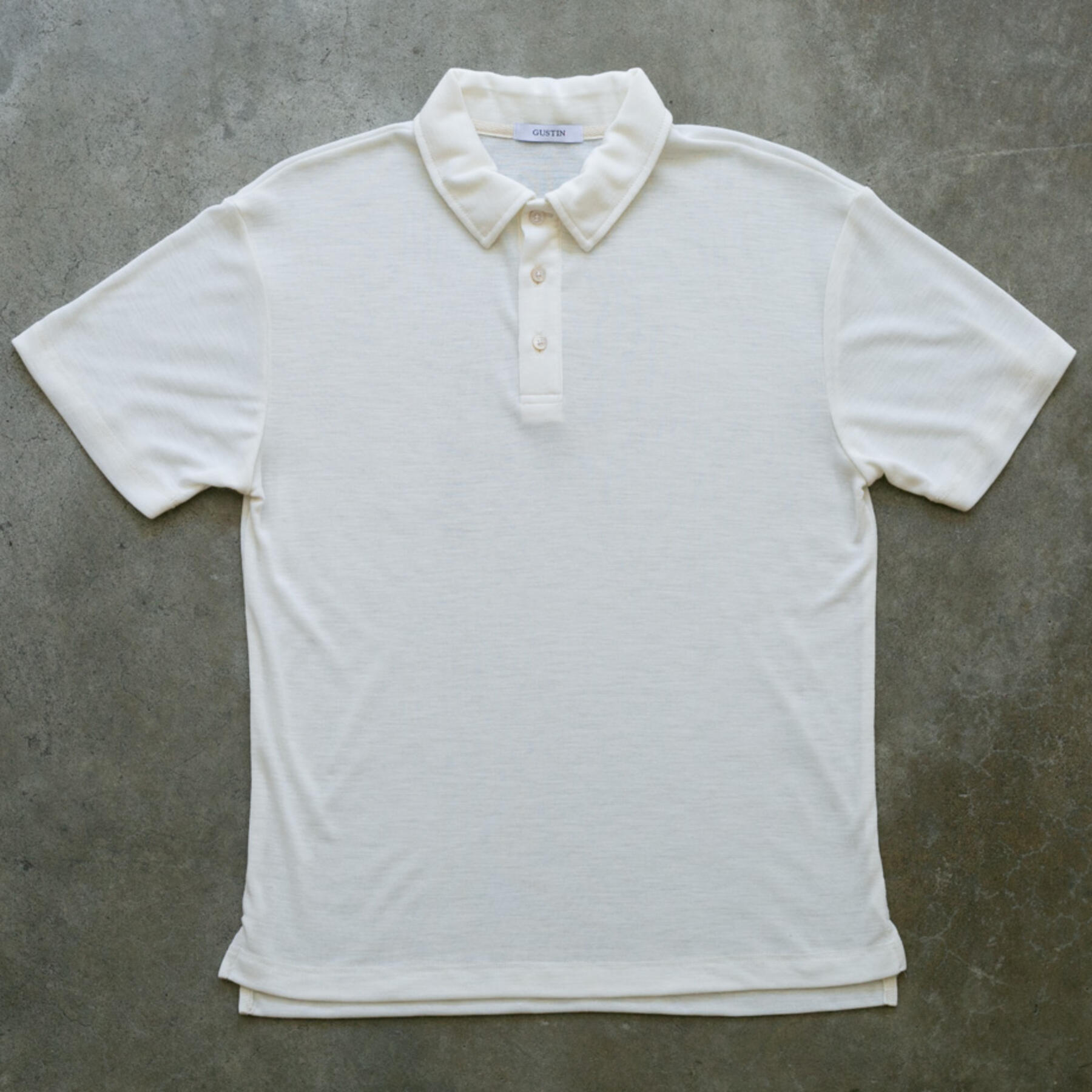 gustin merino wool polo - soft white