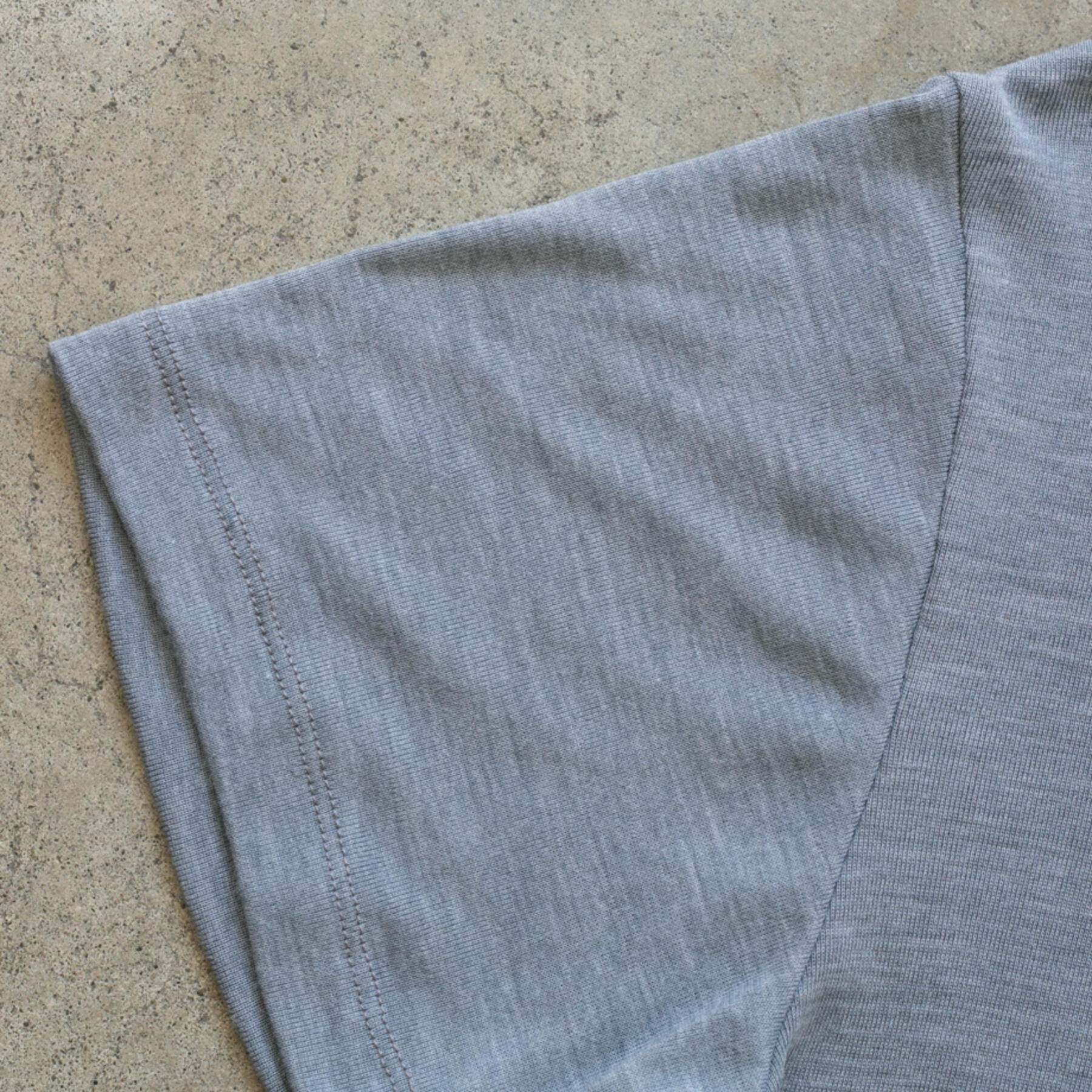 gustin merino wool polo - heather grey