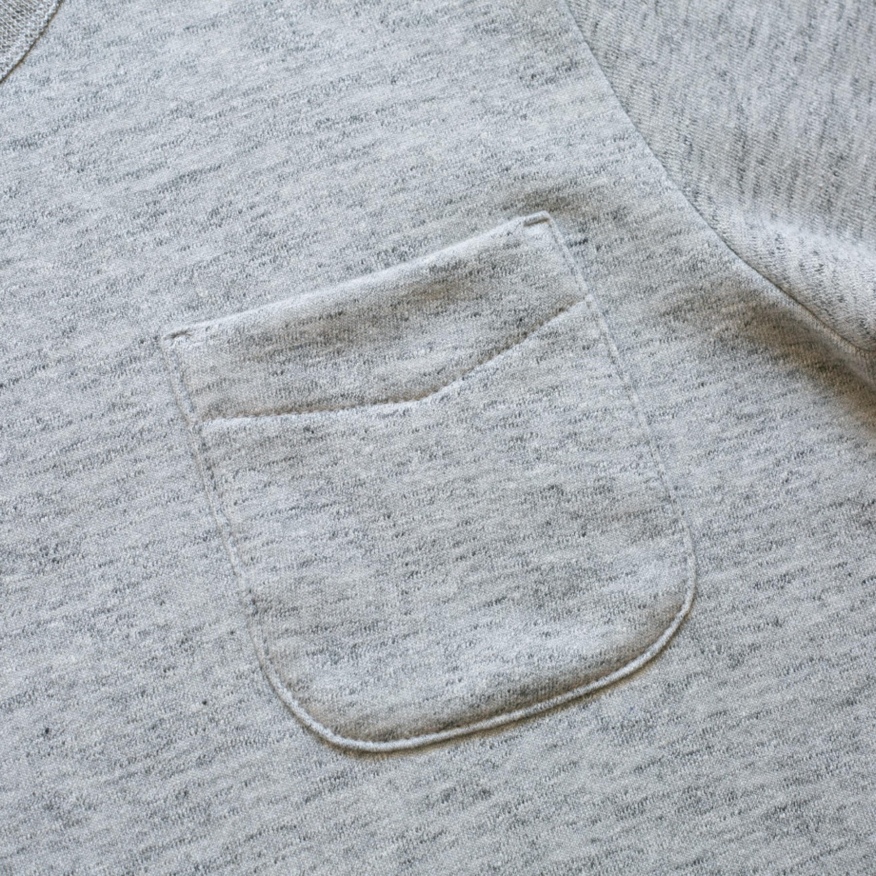 gustin twisted yarn fleece crewneck - heather grey