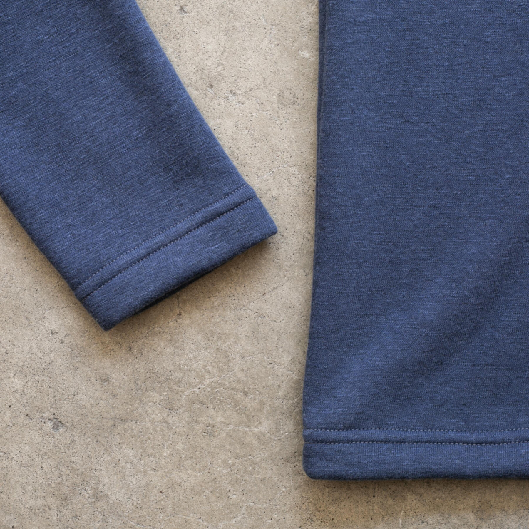 gustin twisted yarn fleece crewneck - navy
