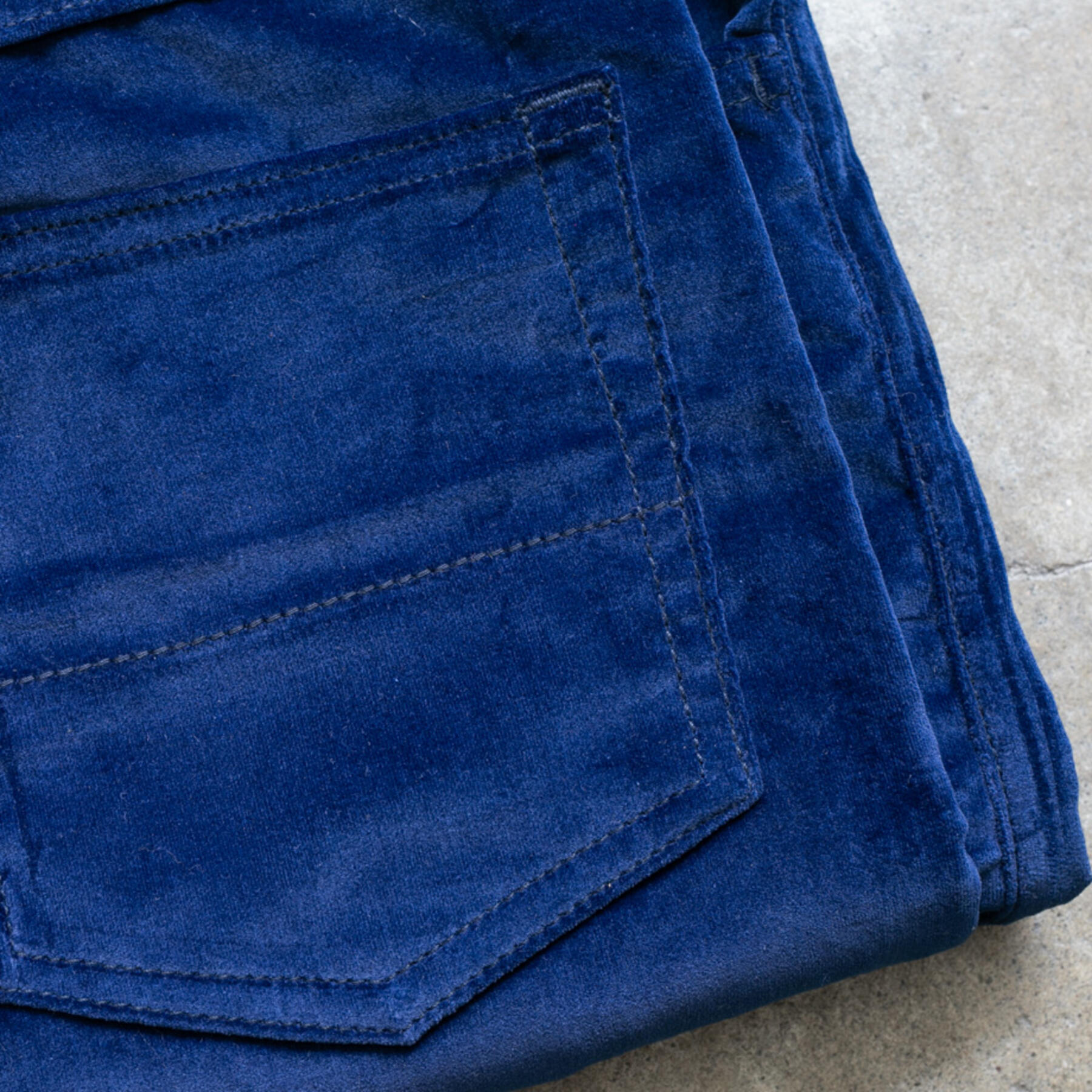 gustin #313 indigo dyed felt moleskin