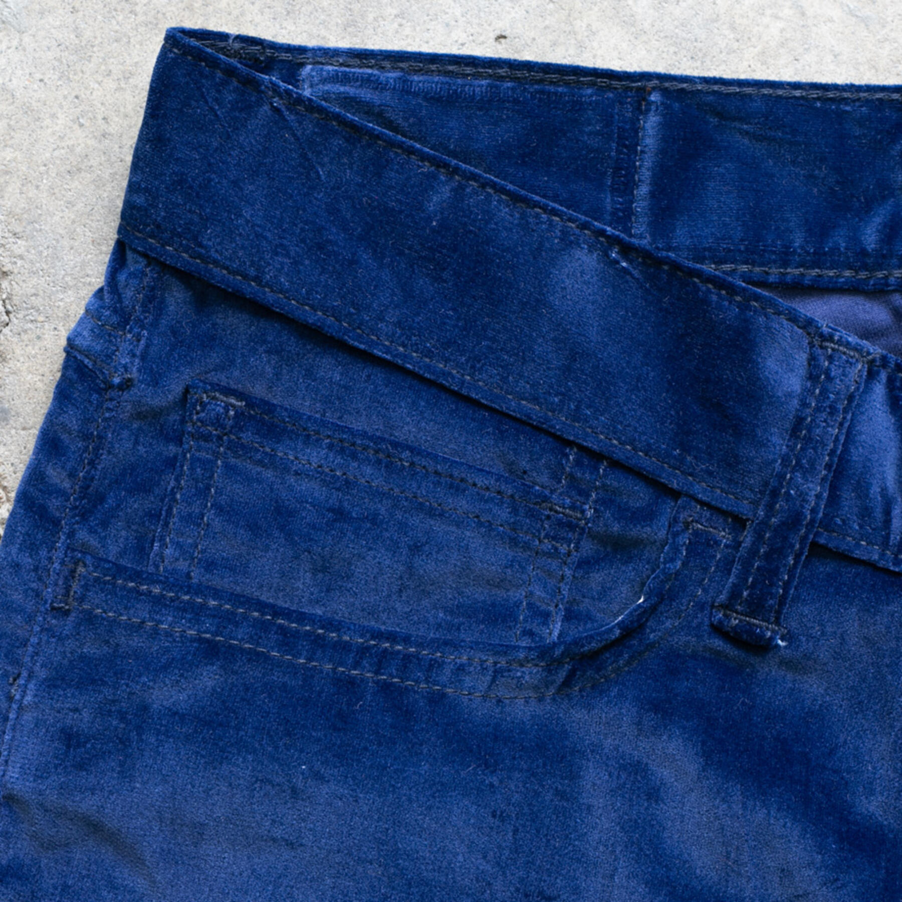 gustin #313 indigo dyed felt moleskin