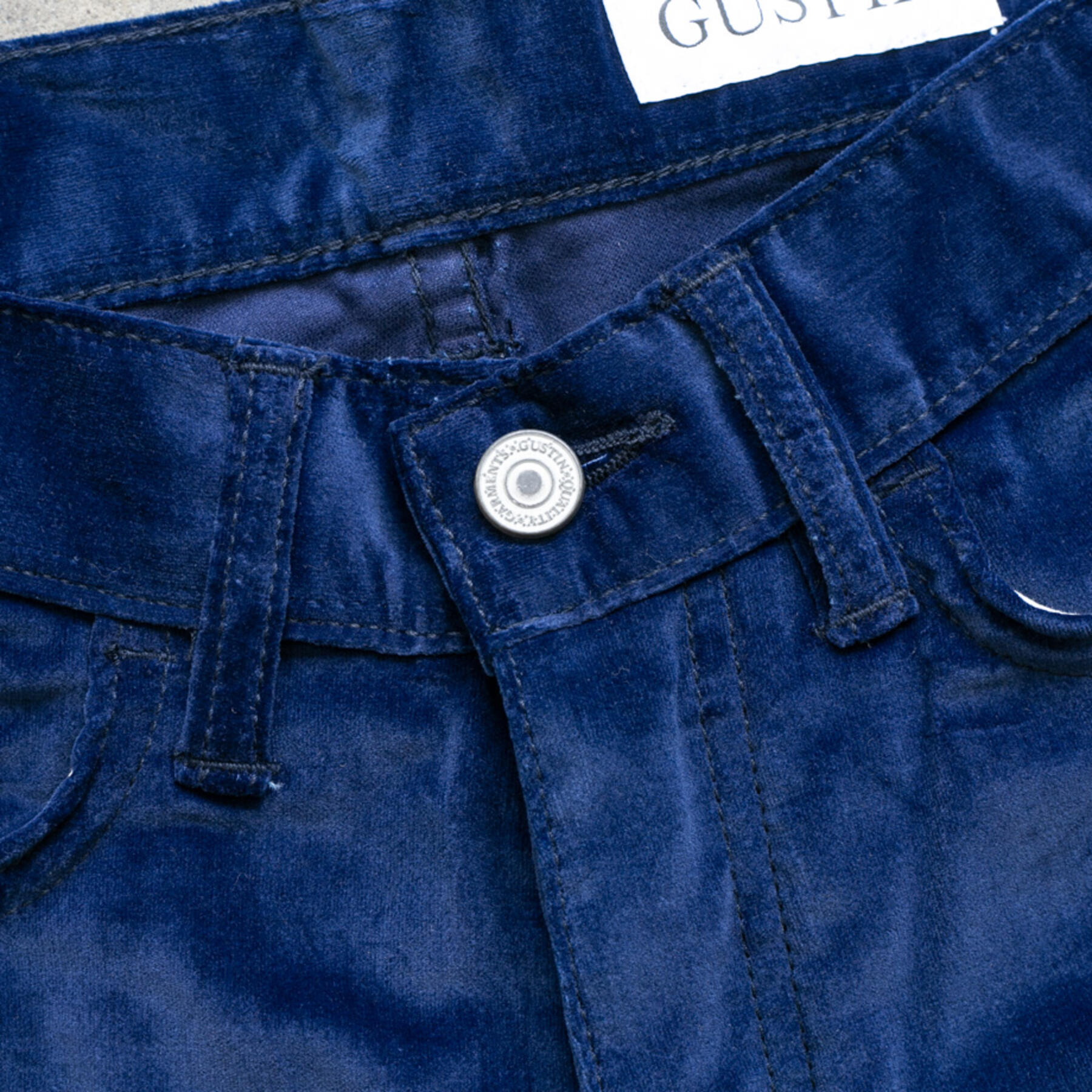 gustin #313 indigo dyed felt moleskin