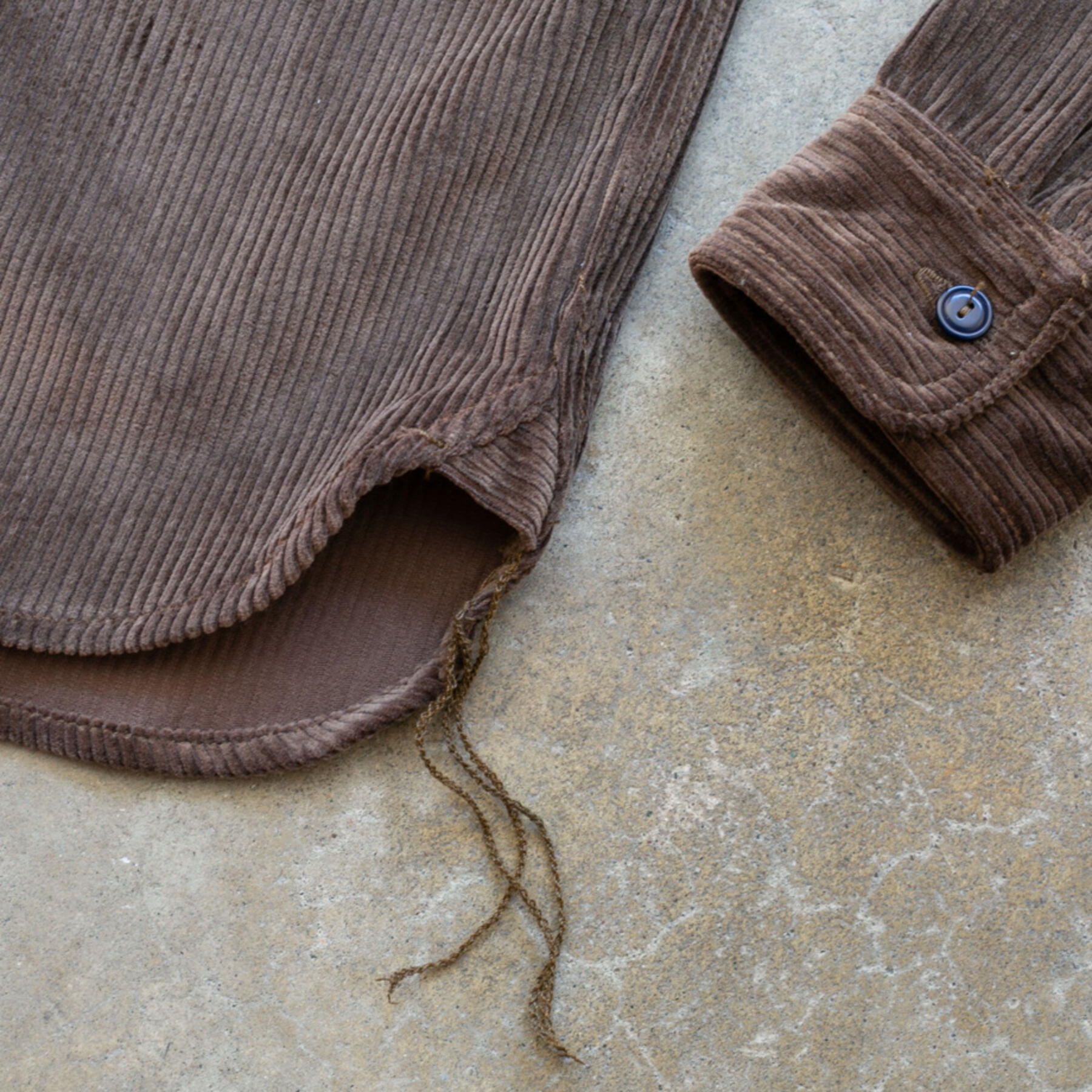 gustin #156 vintage corduroy workshirt - dark oak