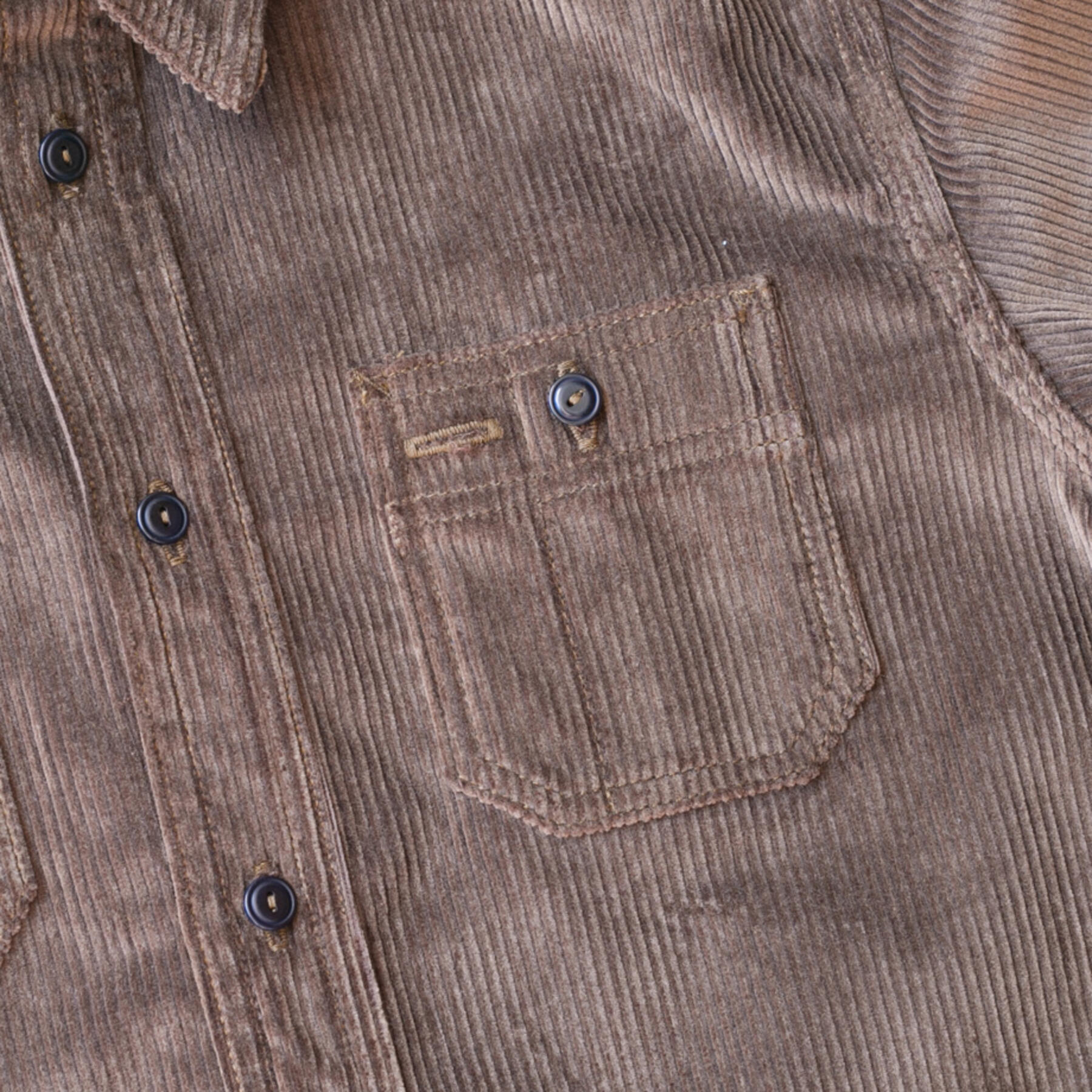 gustin #156 vintage corduroy workshirt - dark oak