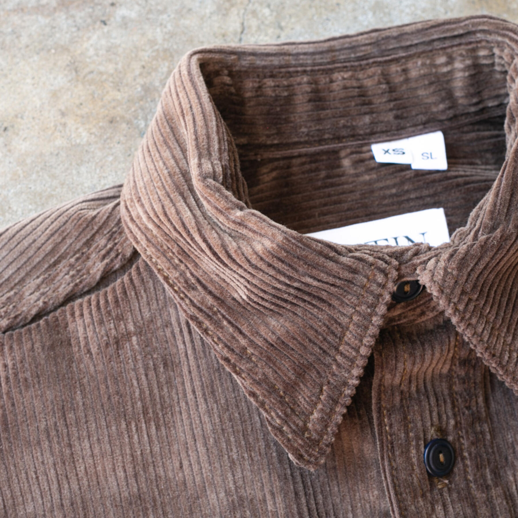 gustin #156 vintage corduroy workshirt - dark oak