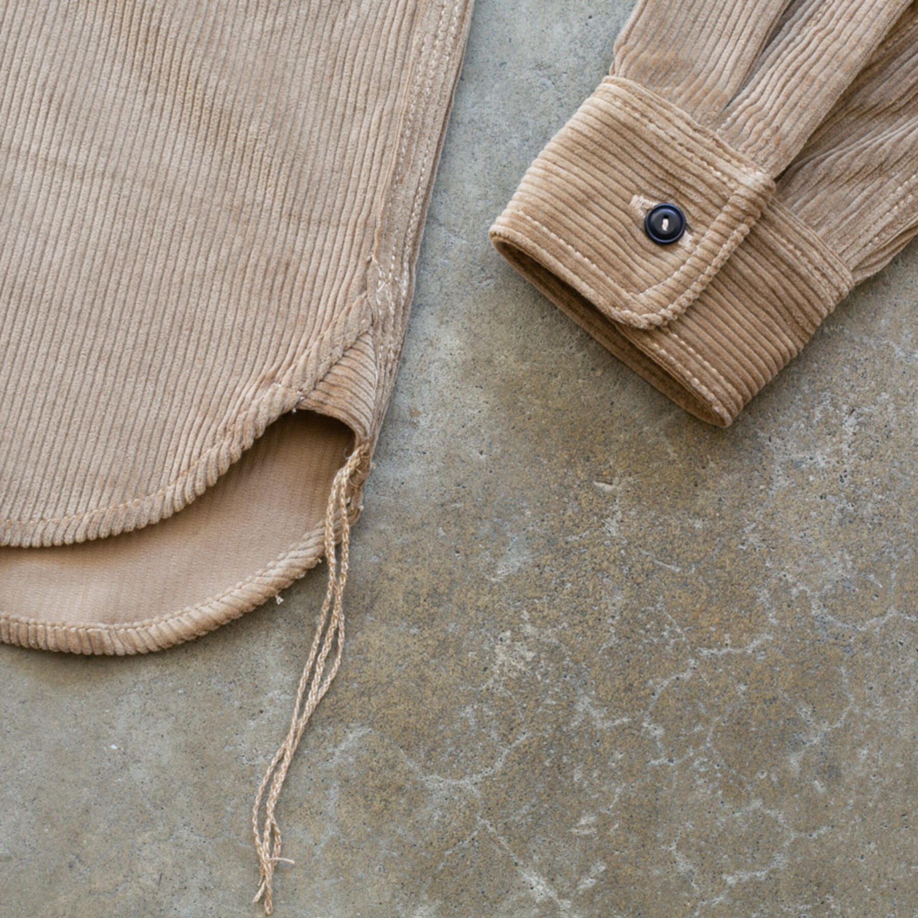 gustin #158 vintage corduroy workshirt - field tan