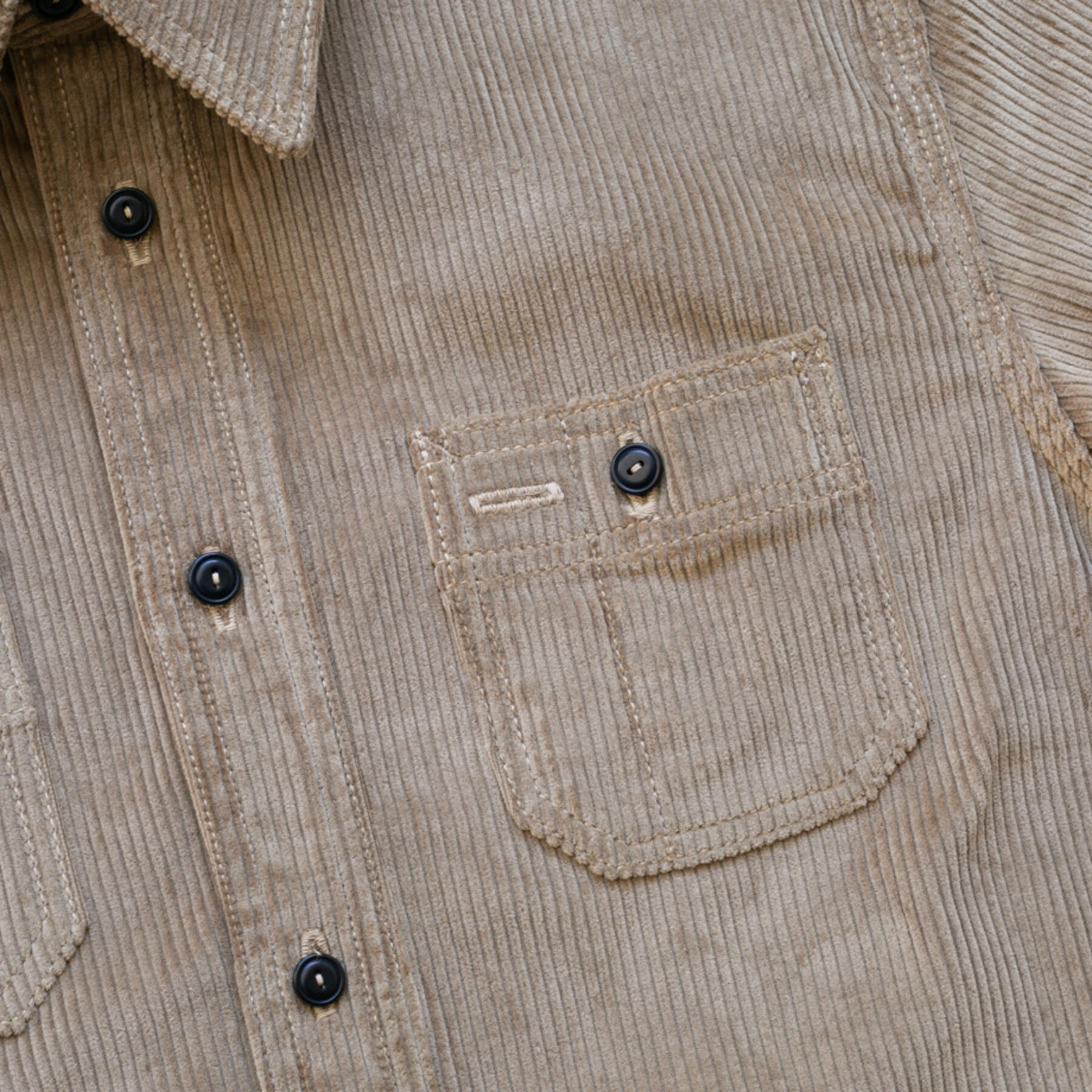 gustin #158 vintage corduroy workshirt - field tan