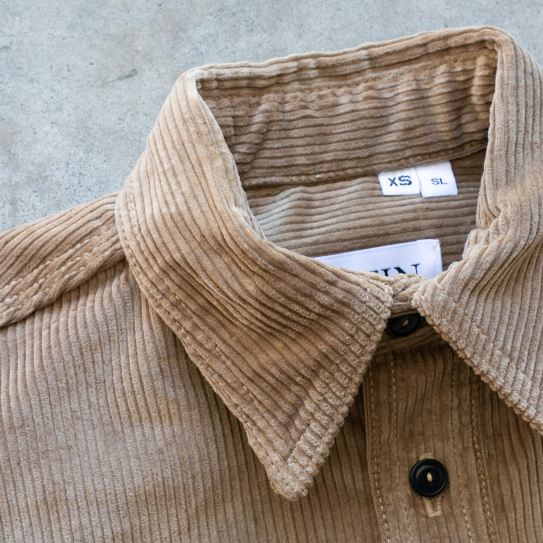 gustin #158 vintage corduroy workshirt - field tan
