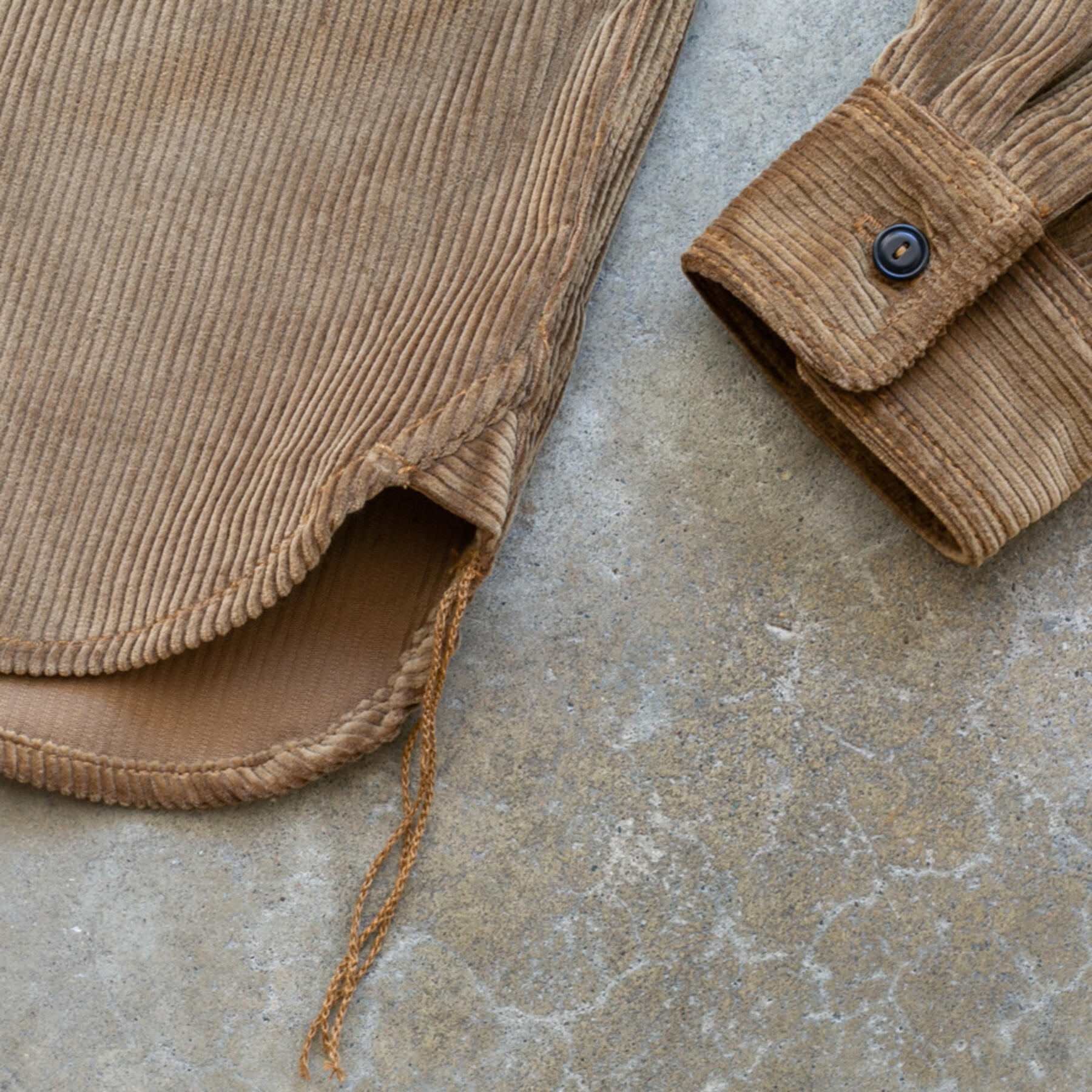 gustin #159 vintage corduroy workshirt - brush brown