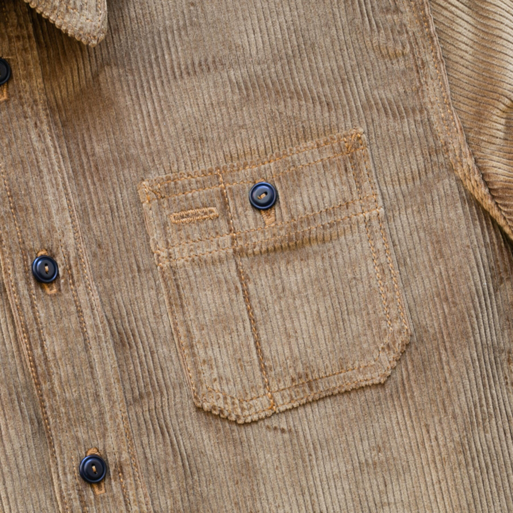 gustin #159 vintage corduroy workshirt - brush brown