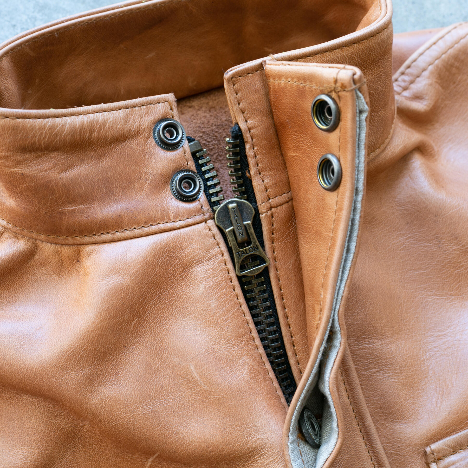 gustin field jacket - horween chromexcel natural
