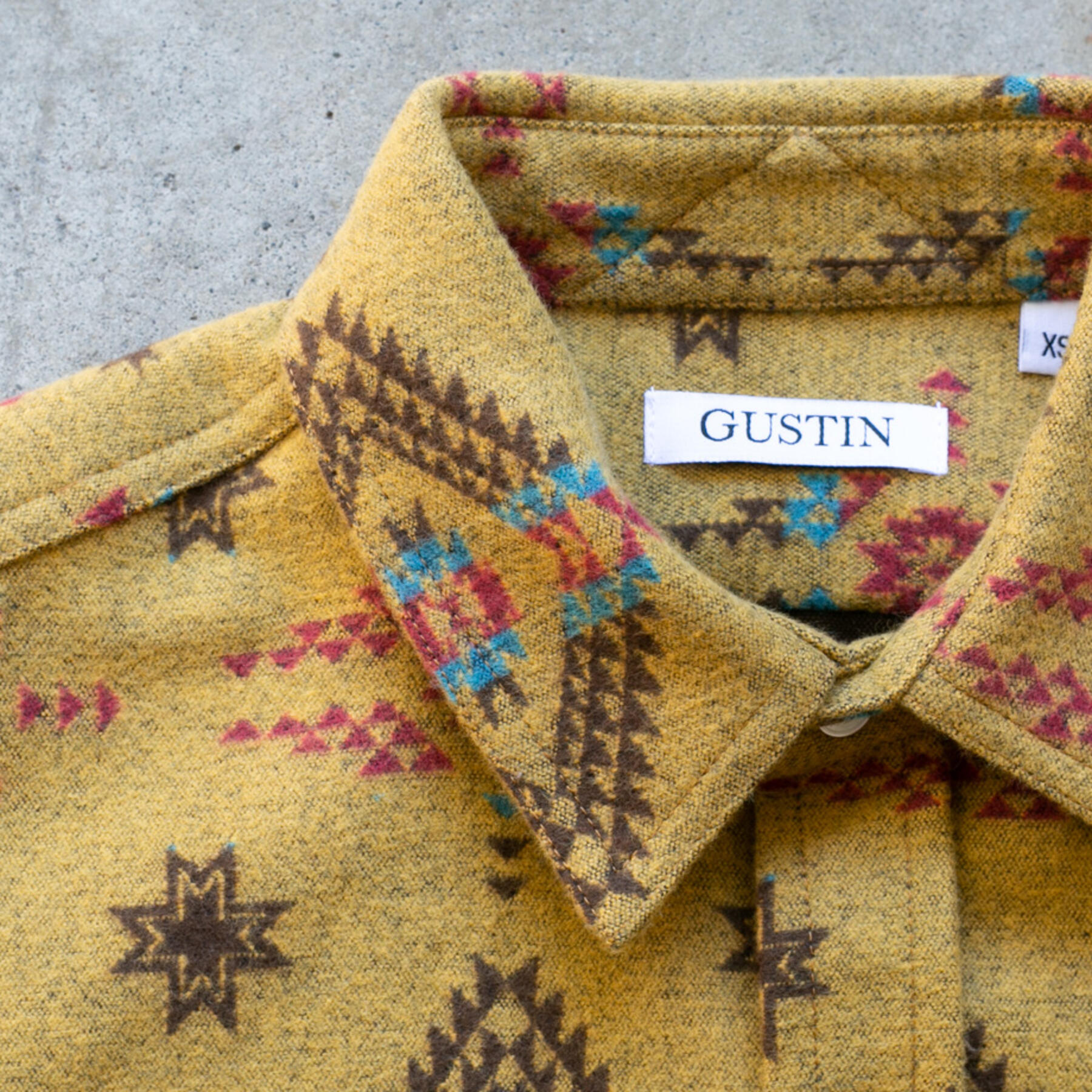 gustin #1165 monster saddle blanket shirt - mustard