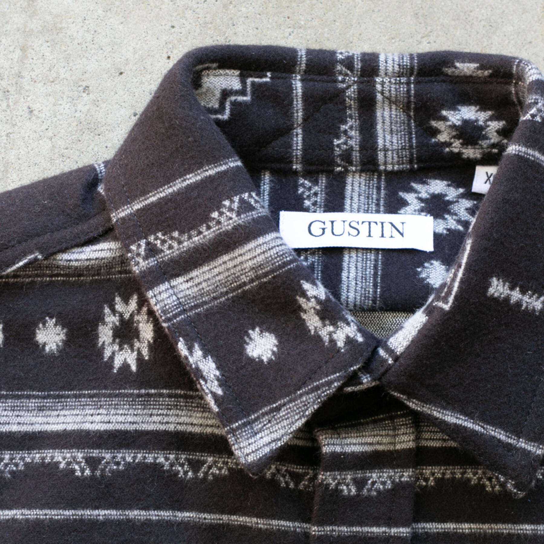 gustin #1167 monster saddle blanket shirt - brown
