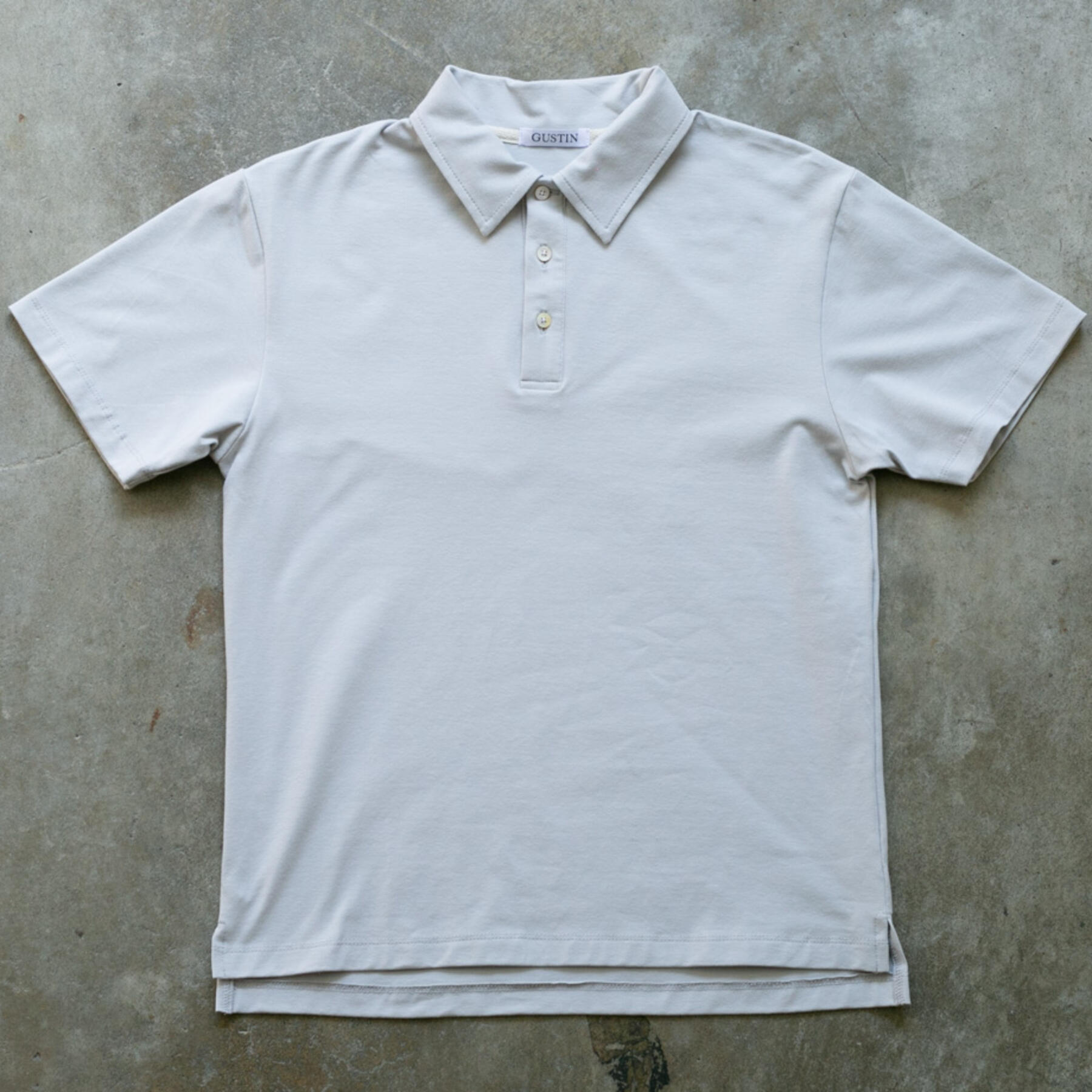 gustin big jersey polo - stone