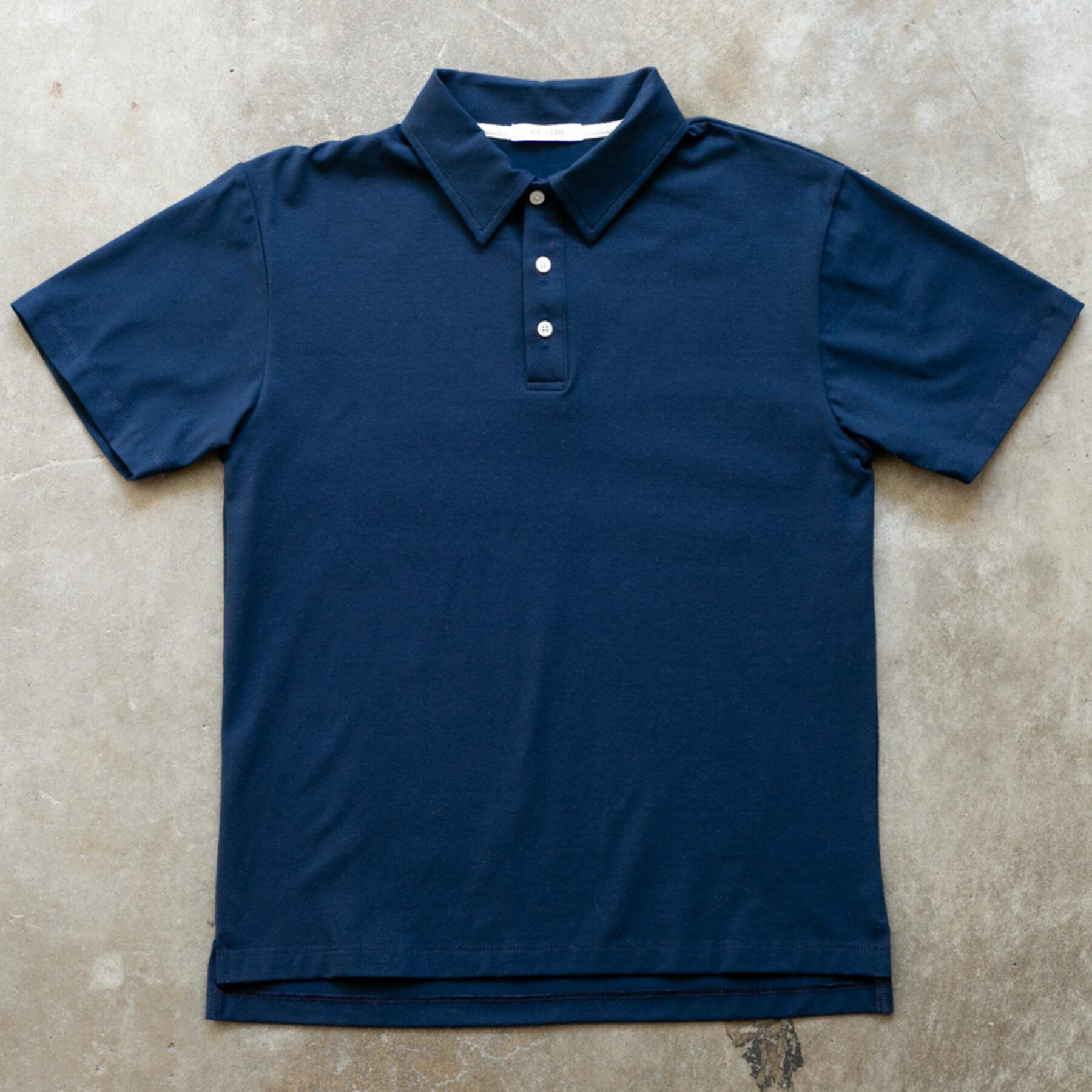 gustin big jersey polo - navy