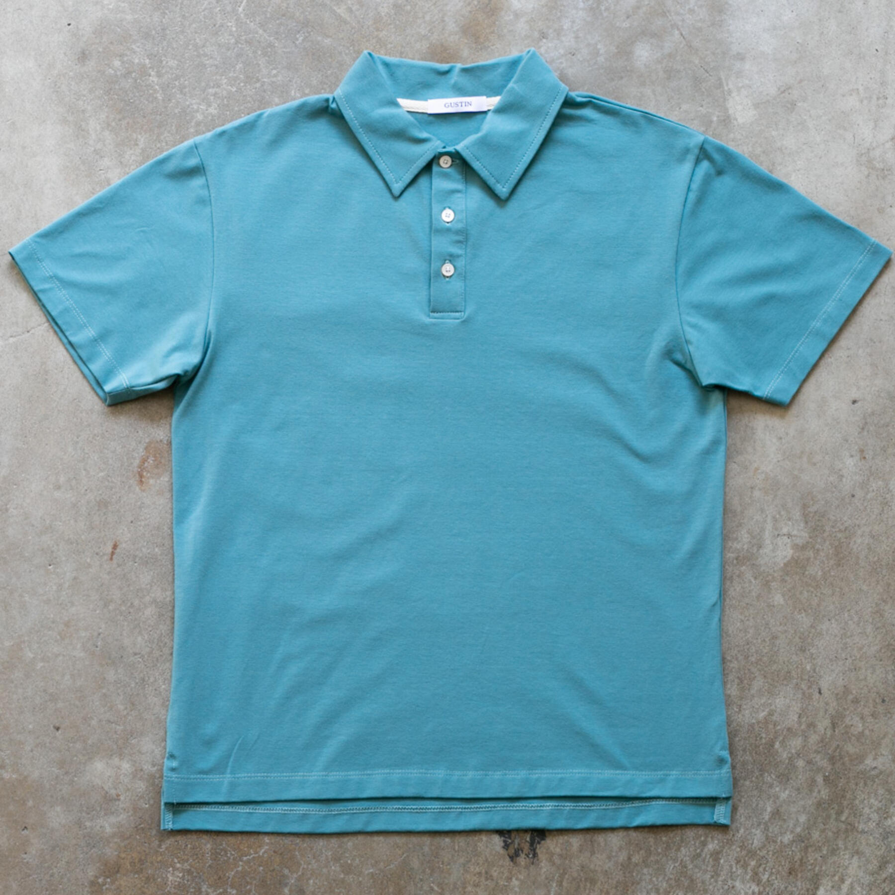 gustin big jersey polo - eucalyptus