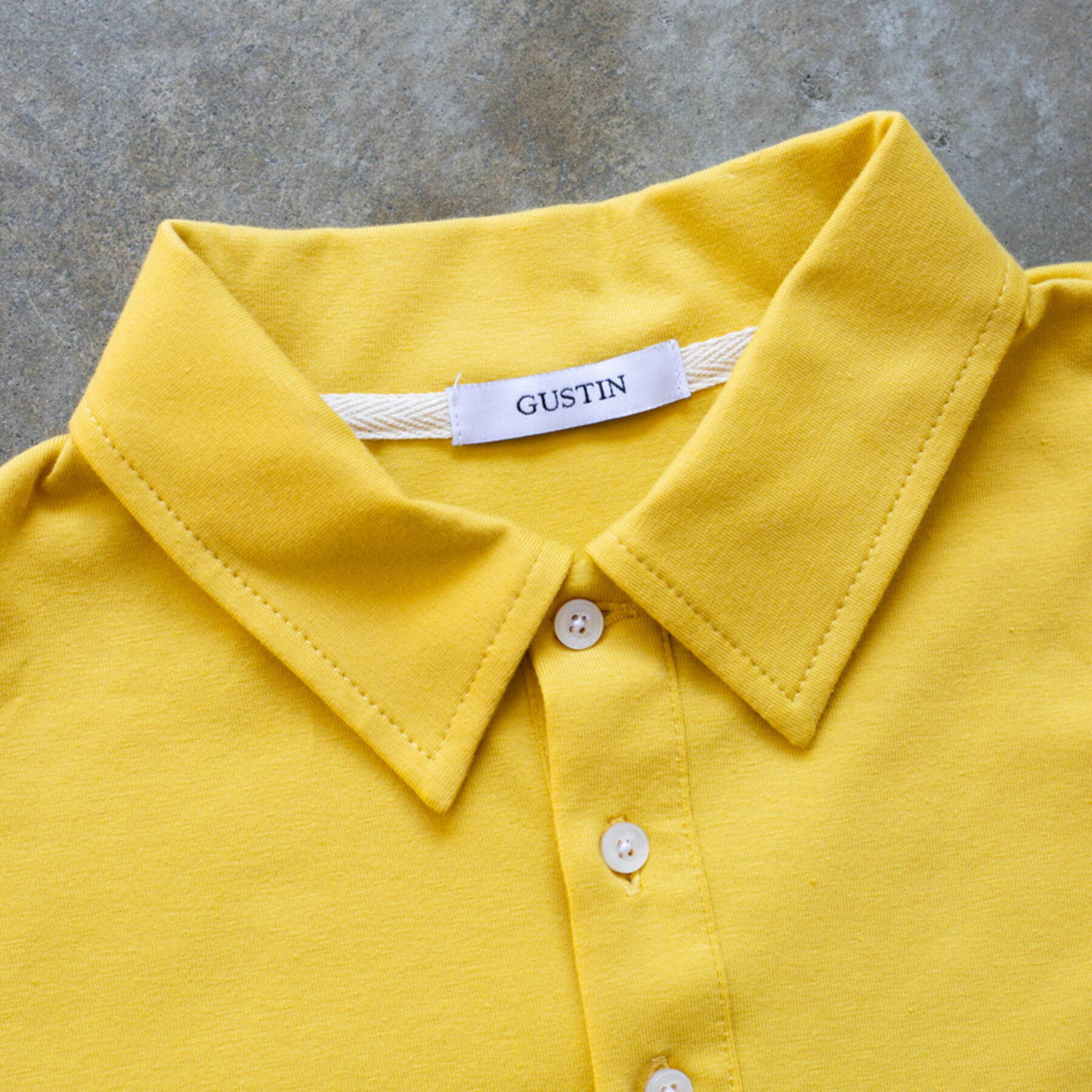 gustin big jersey polo - sunflower