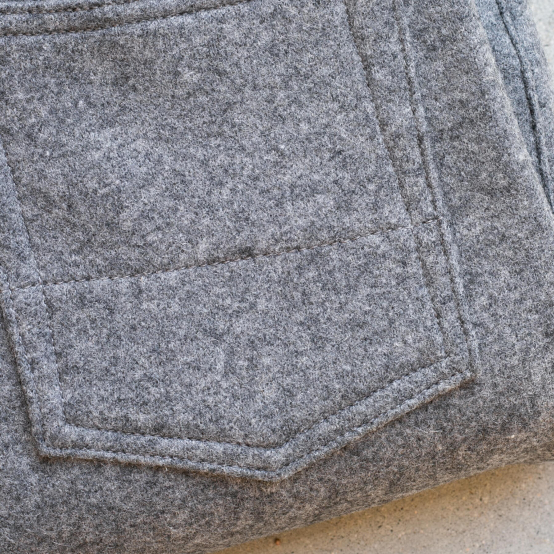 gustin #320 melton wool jersey 5 pocket - charcoal