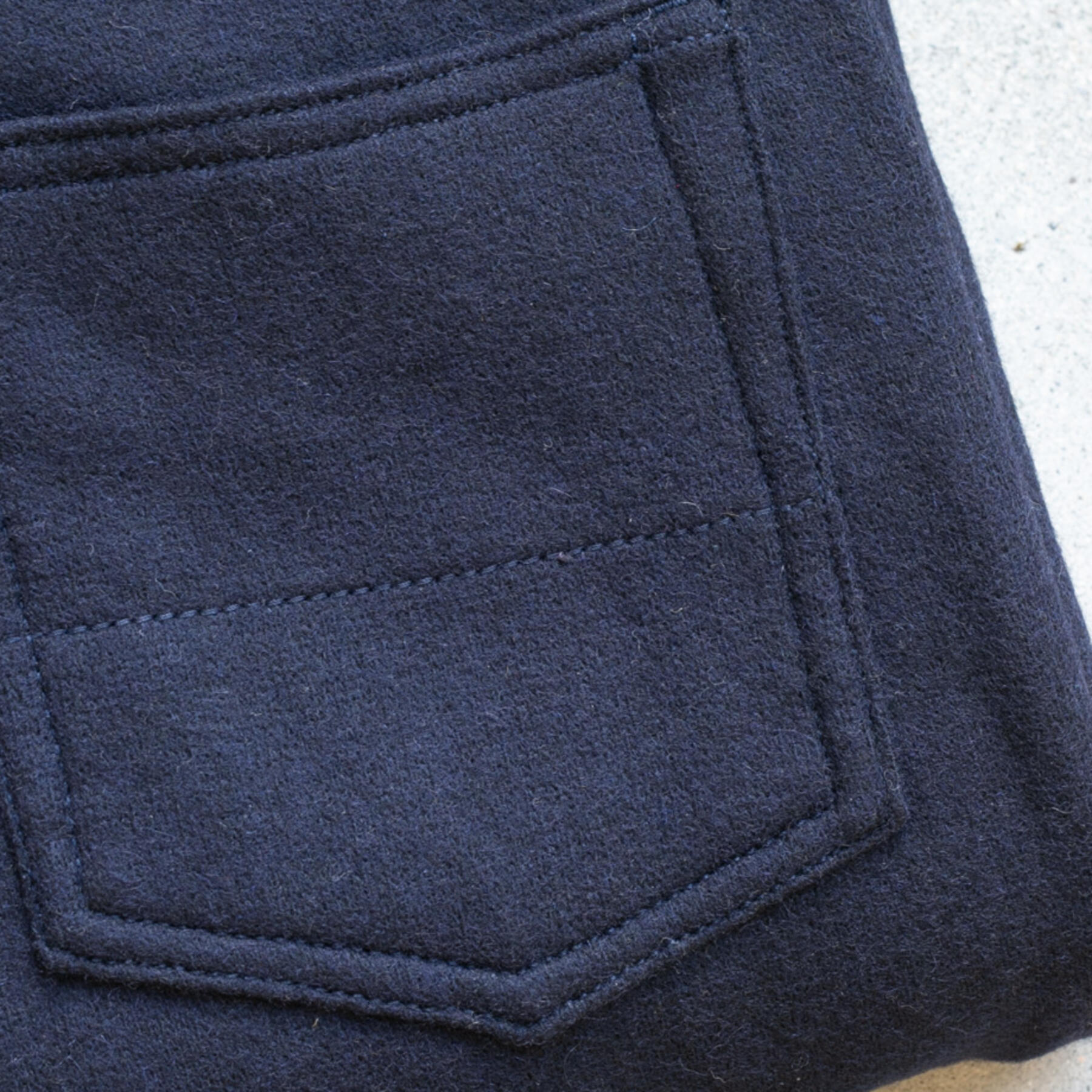 gustin #322 melton wool jersey 5 pocket - navy