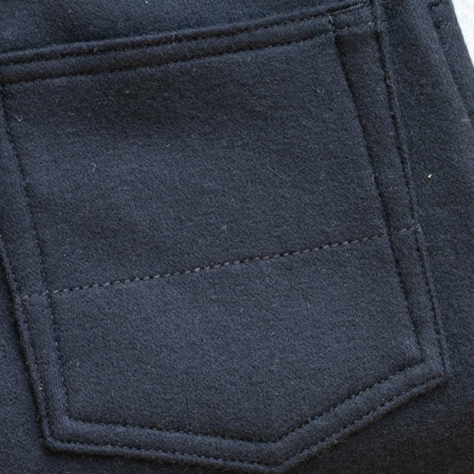 gustin #323 melton wool jersey 5 pocket - black