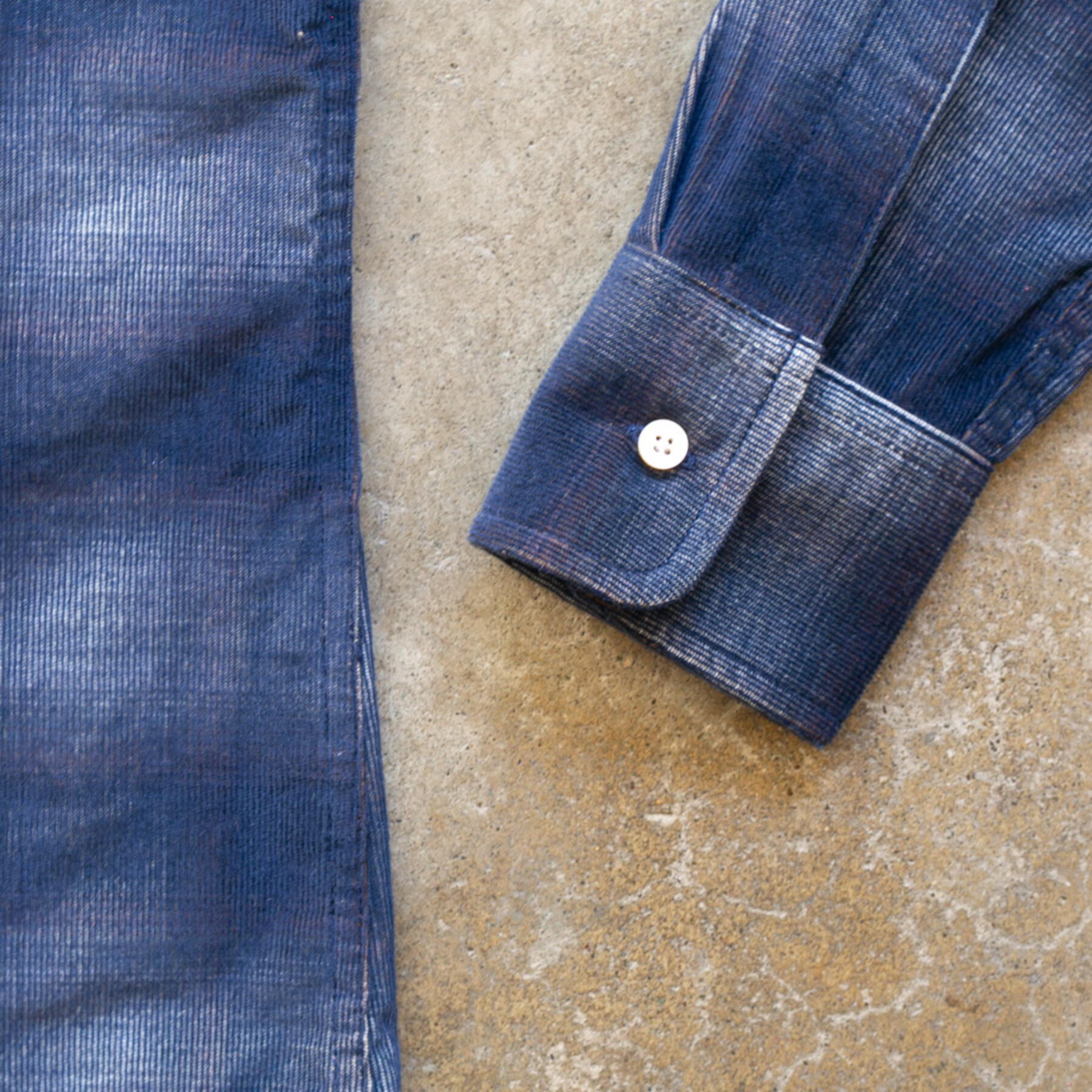 gustin #1075 shadow corduroy shirt - ocean