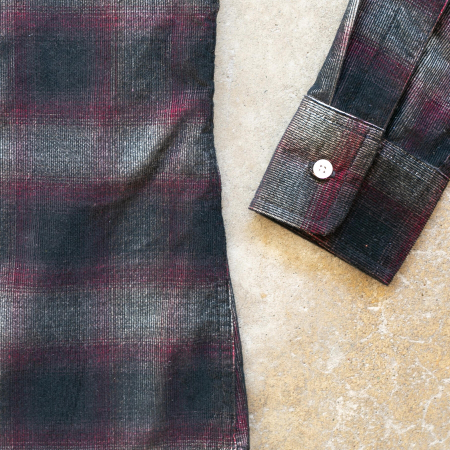 gustin #1074 shadow corduroy shirt - rust