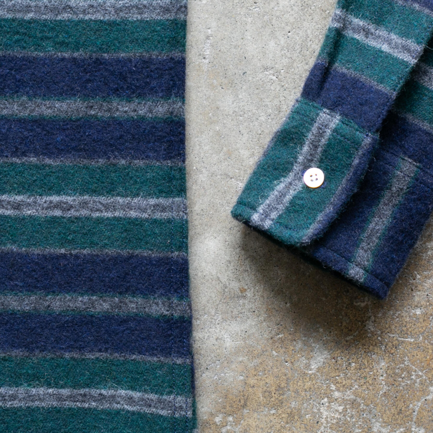 gustin #1170 rustic wool saddle blanket shirt - forest