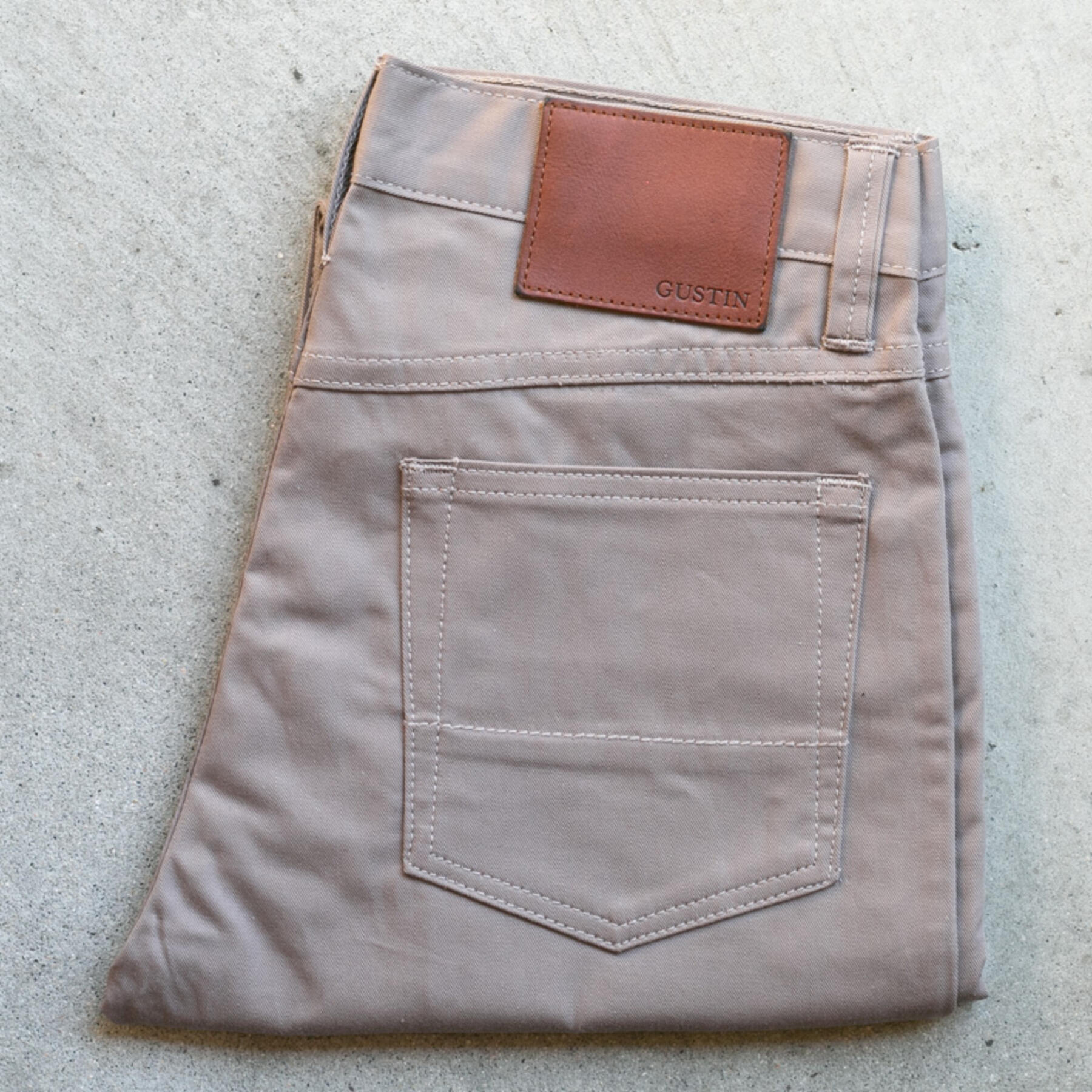 gustin #563 vintage selvedge chino cloth - stone