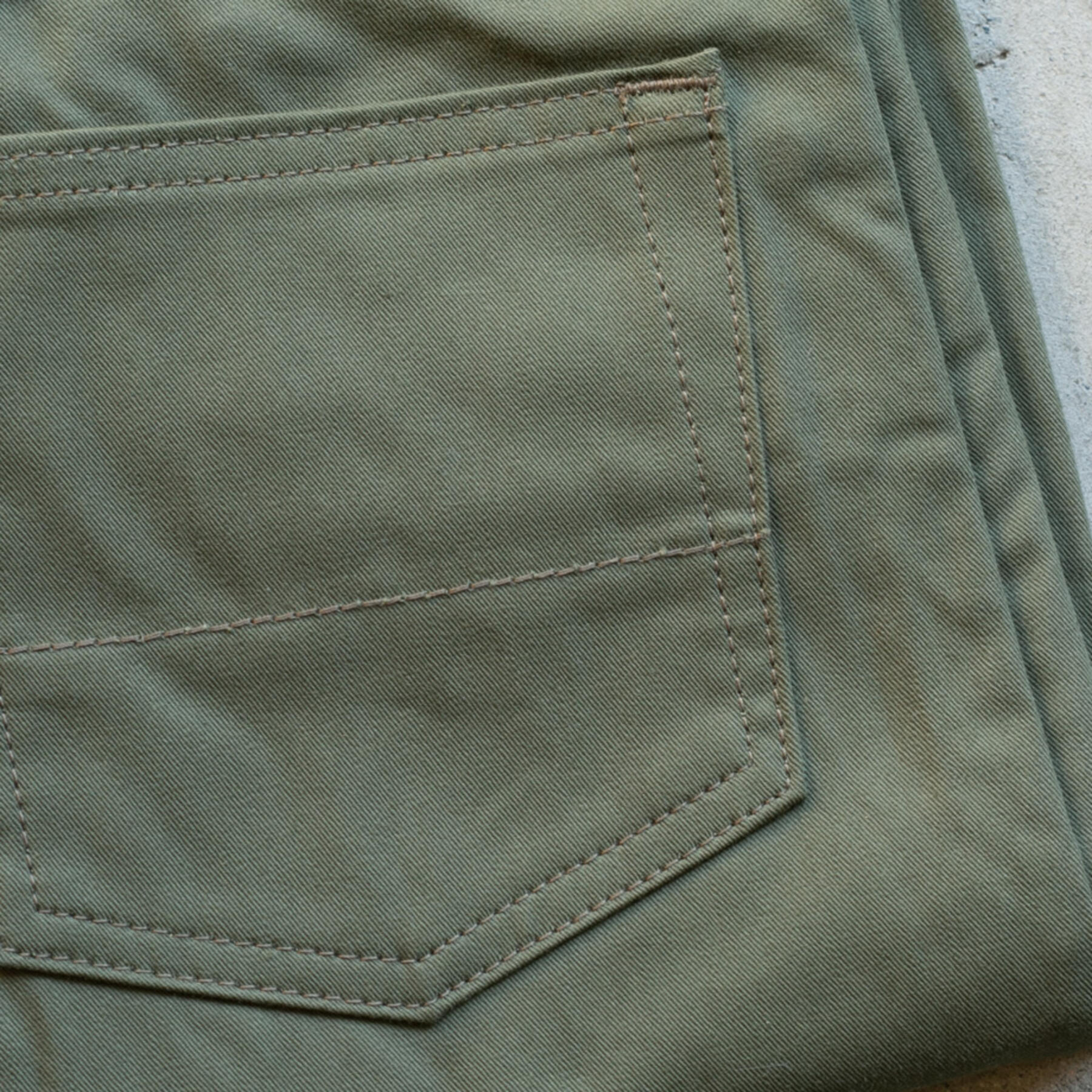 gustin #564 vintage selvedge chino cloth - olive